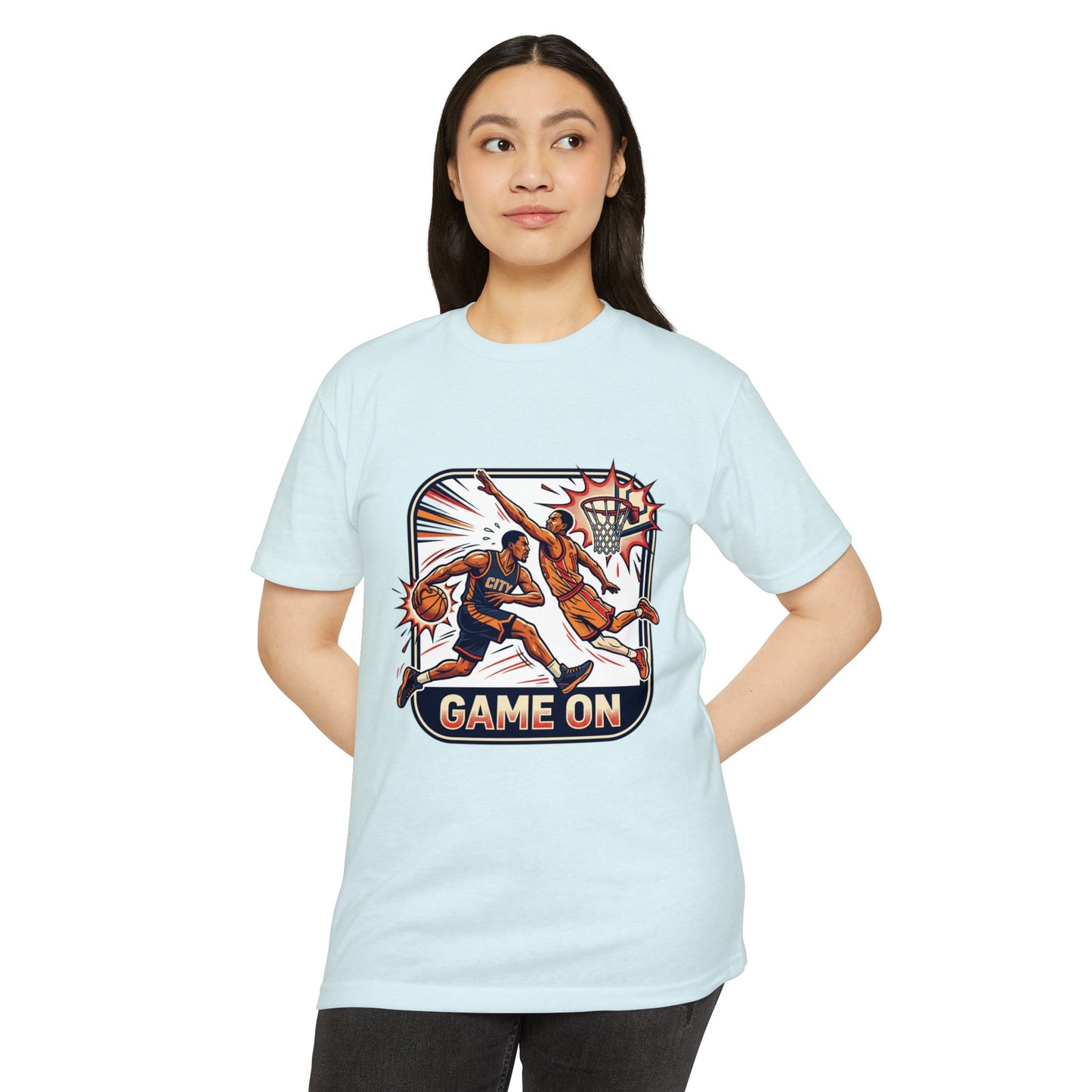 Basketball T-Shirt — Retro 'Game On' Dunk Design