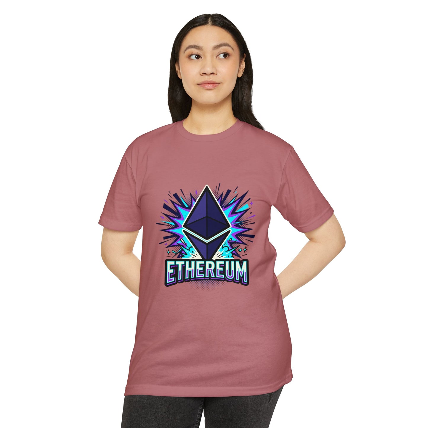 Ethereum Crypto Logo T-Shirt — Retro Neon Blockchain Tee