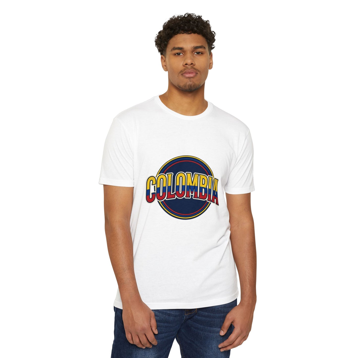 Colombia Retro Circle Vintage Flag Travel T-Shirt
