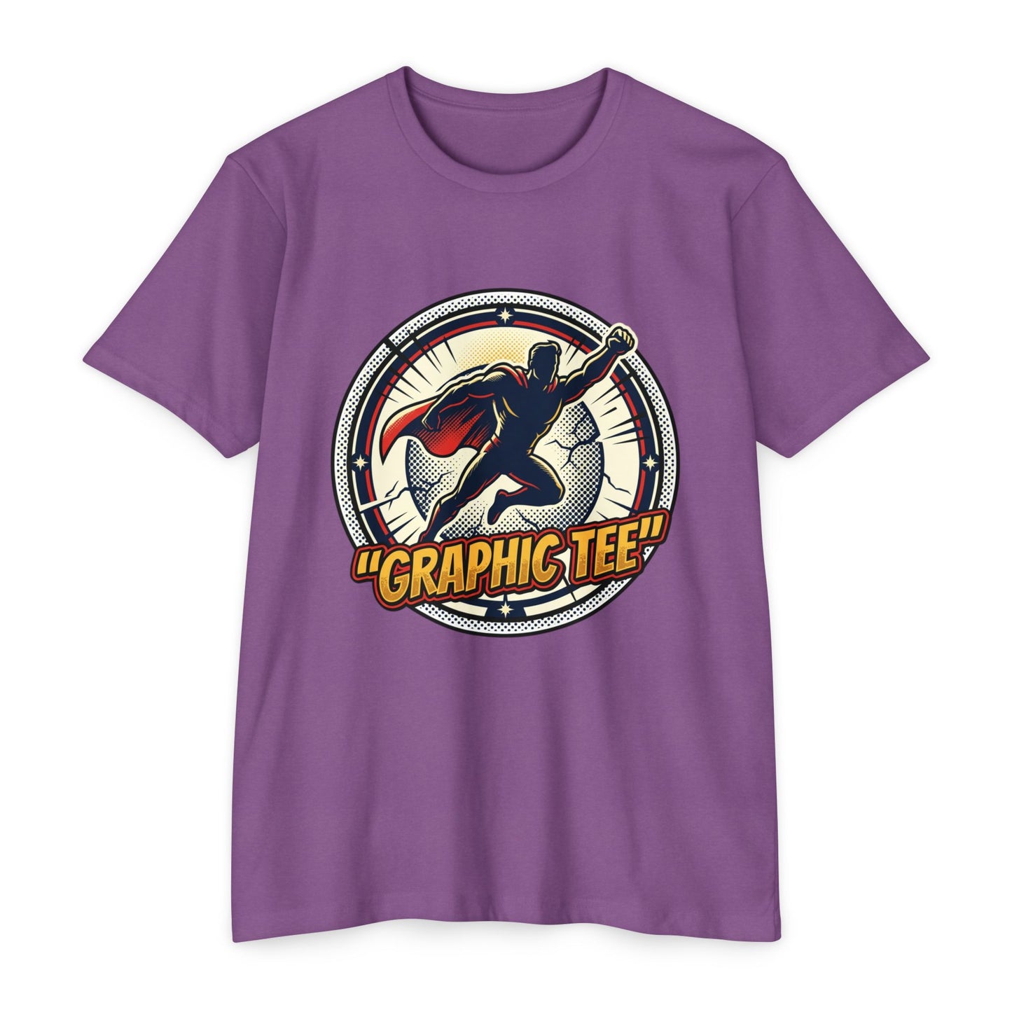 Retro Comic Superhero Cape Graphic Tee