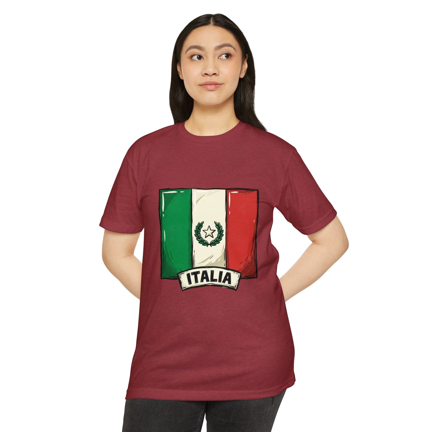 Italian Flag Vintage Crest T-Shirt — Italia Graphic Tee