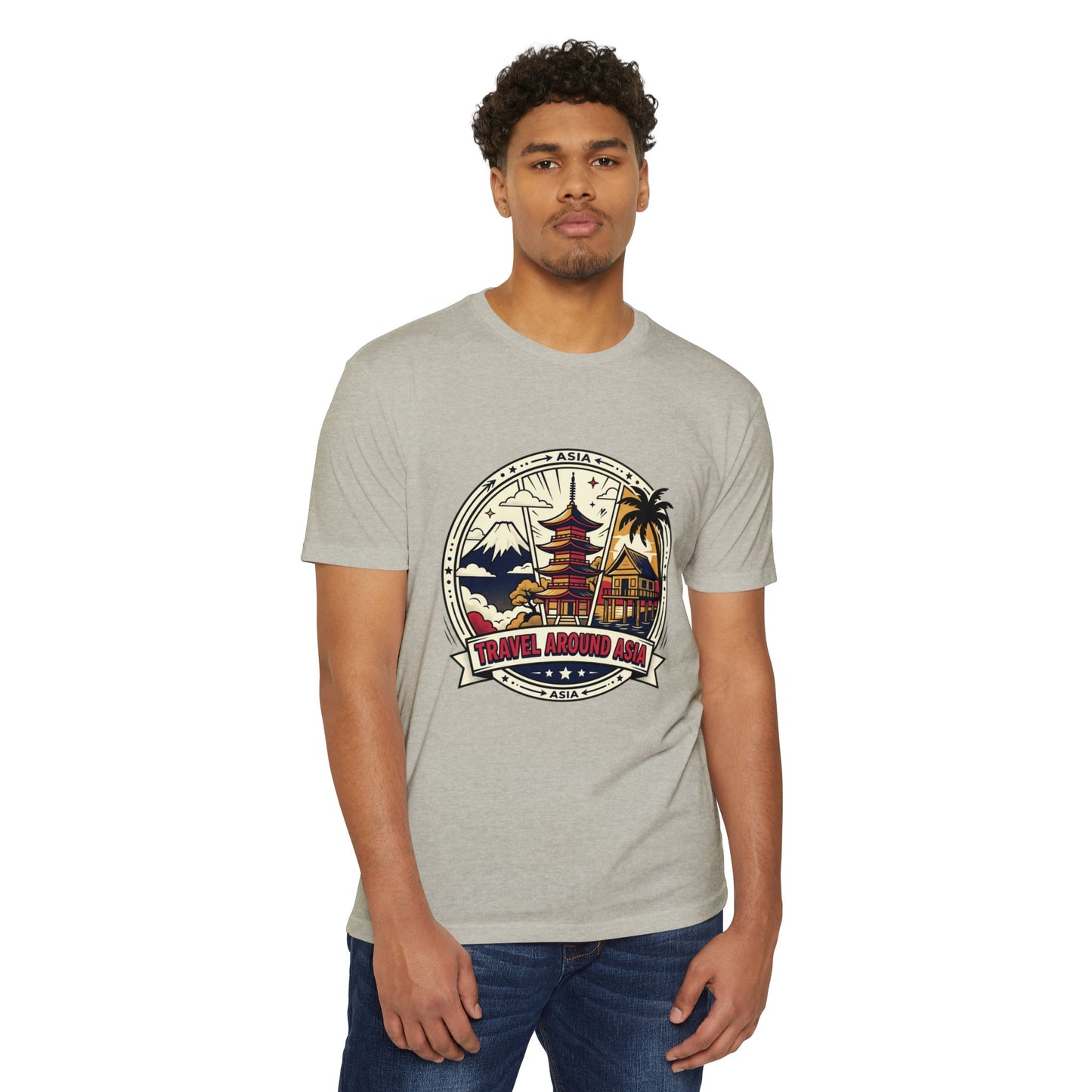 Travel Around Asia Vintage Globe Adventure T-Shirt