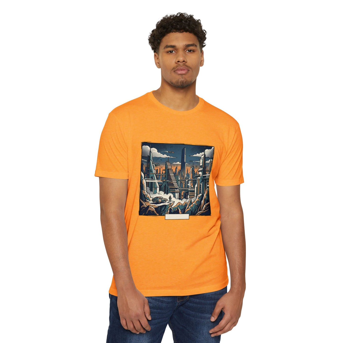Futuristic Cityscape Retro Sci‑Fi T-Shirt — Retro Sci‑Fi Landscape Tee