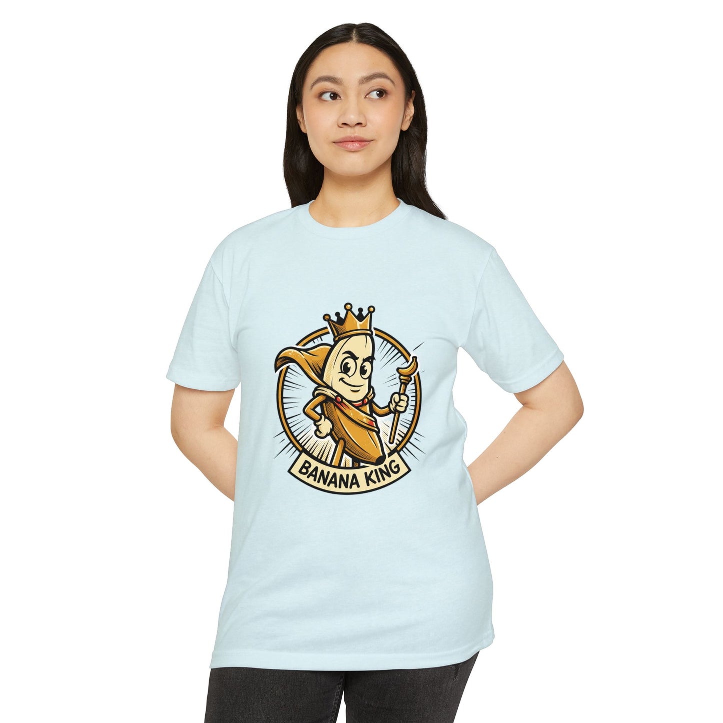 Banana King Retro Graphic T-Shirt — Vintage Fruit Mascot Tee