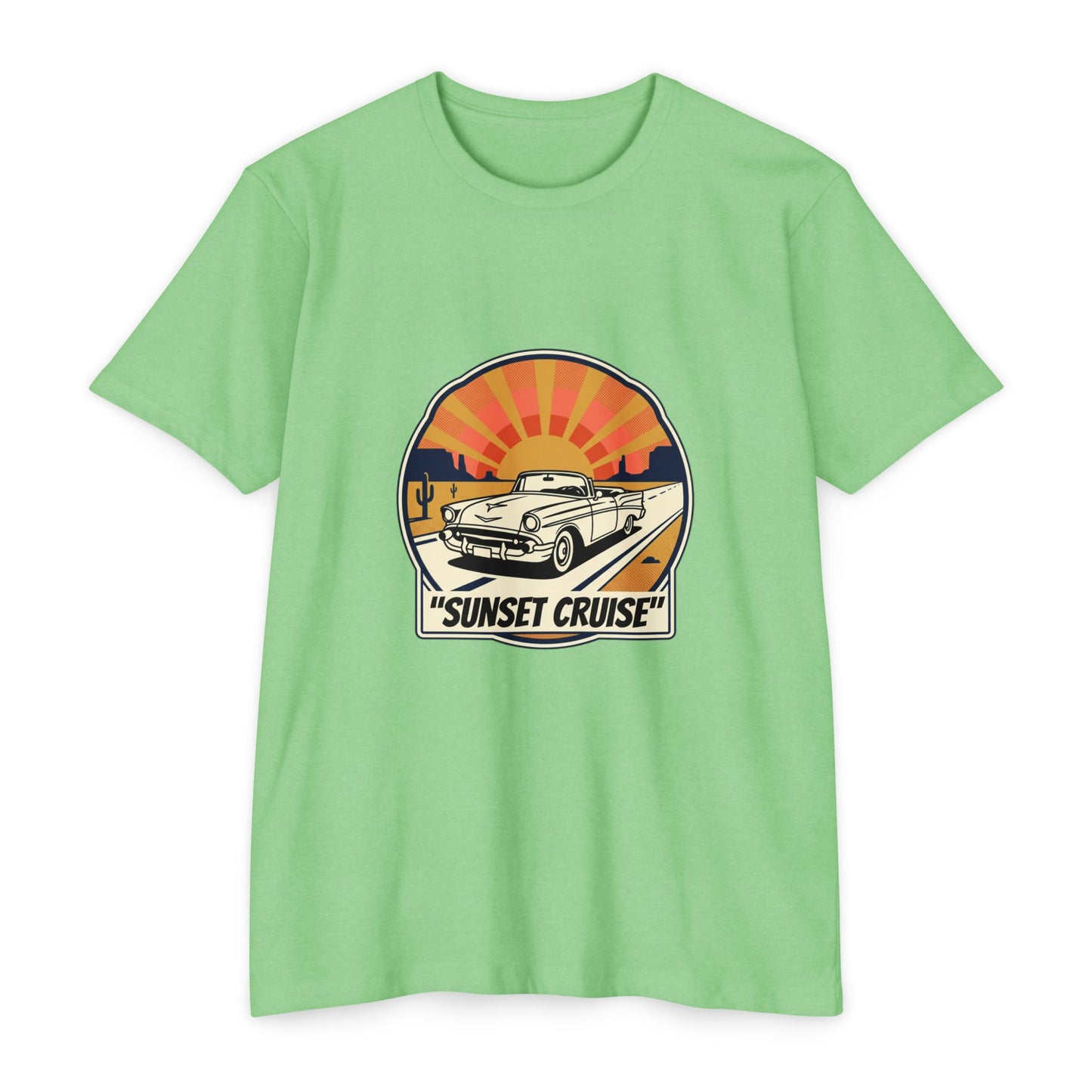 Sunset Cruise Vintage Car T-Shirt