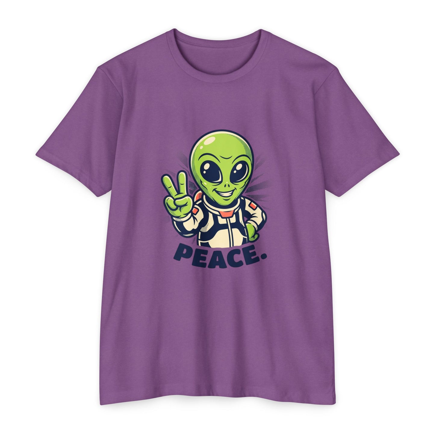Alien Peace T-Shirt — Cute Green Astronaut Giving Peace Sign