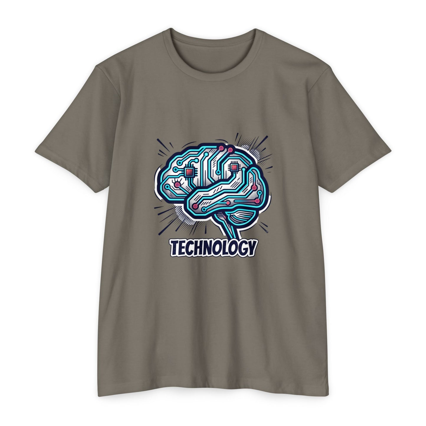Tech Circuit Brain T-Shirt — Technology Graphic Tee