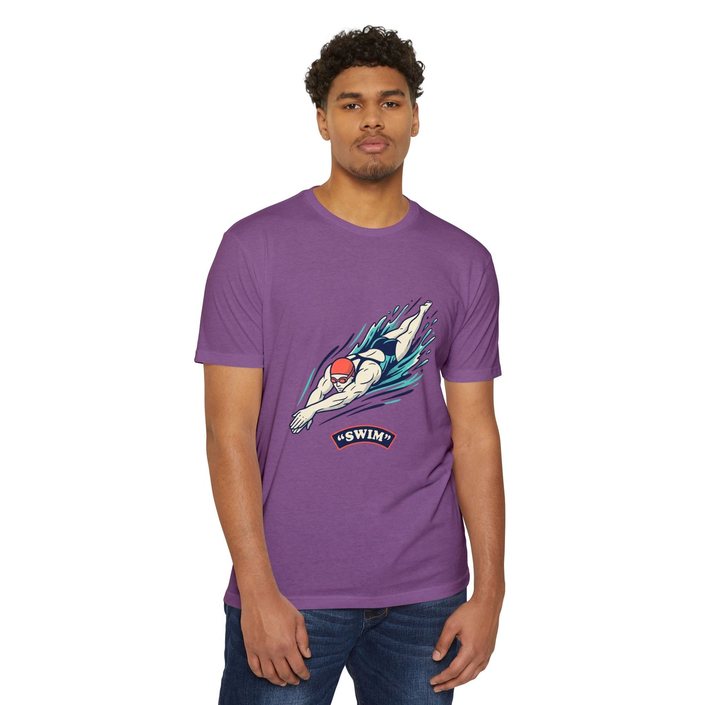 Swimmer Dive T-Shirt — "Swim" Graphic Athletic Tee