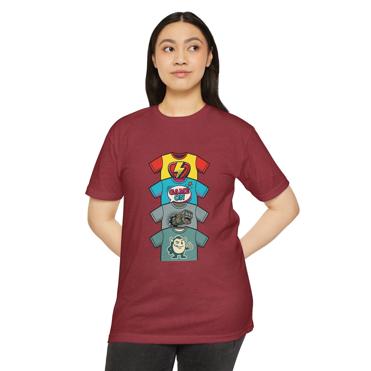 Playful Superhero Gamer Graphic T-Shirt