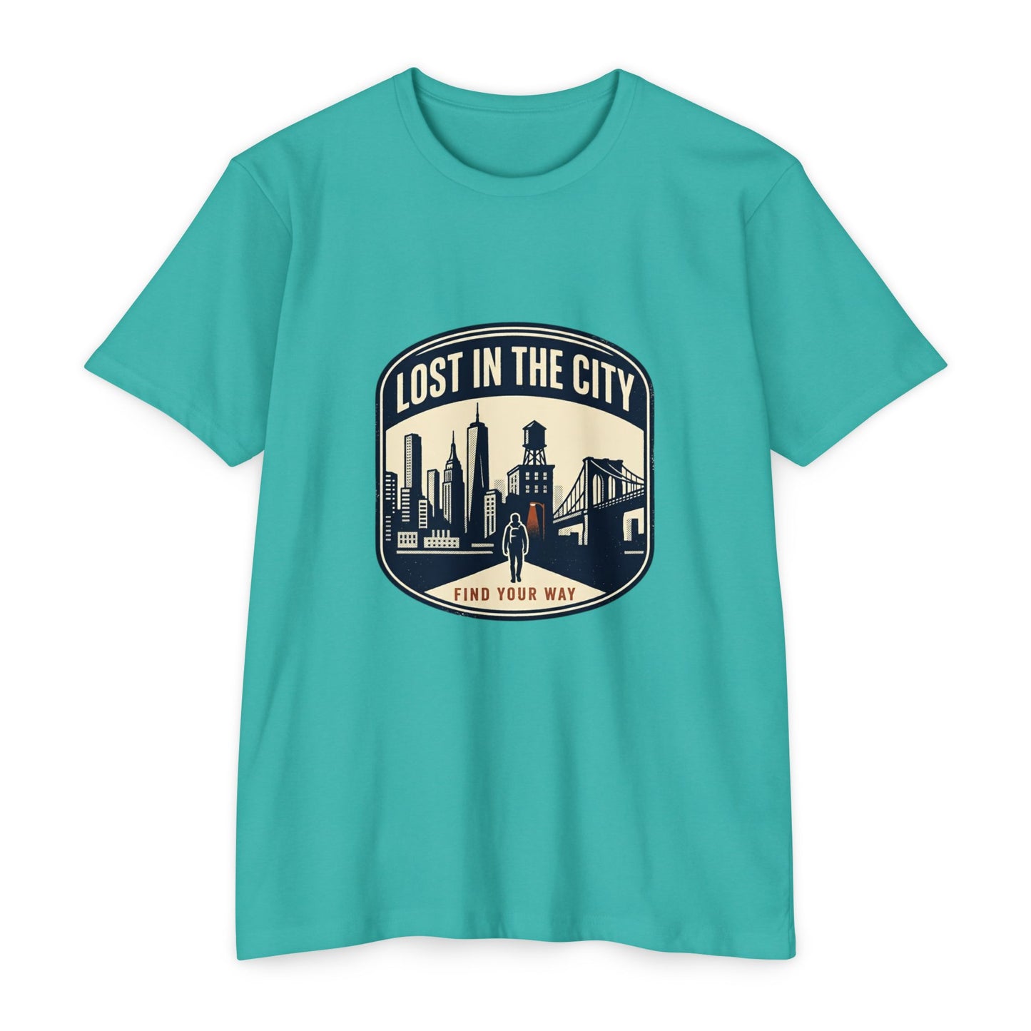 Find Your Way Vintage Urban Skyline T-Shirt
