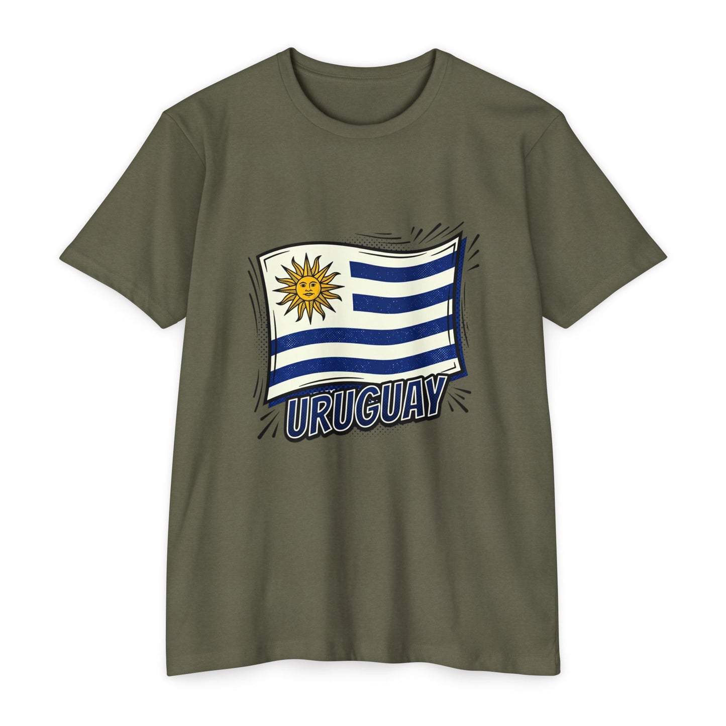 Uruguay Flag Retro Sun & Stripes T-Shirt