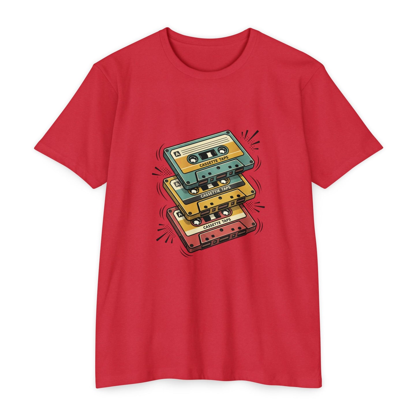 Retro Cassette Stack T-Shirt — Vintage 80s Music Tee