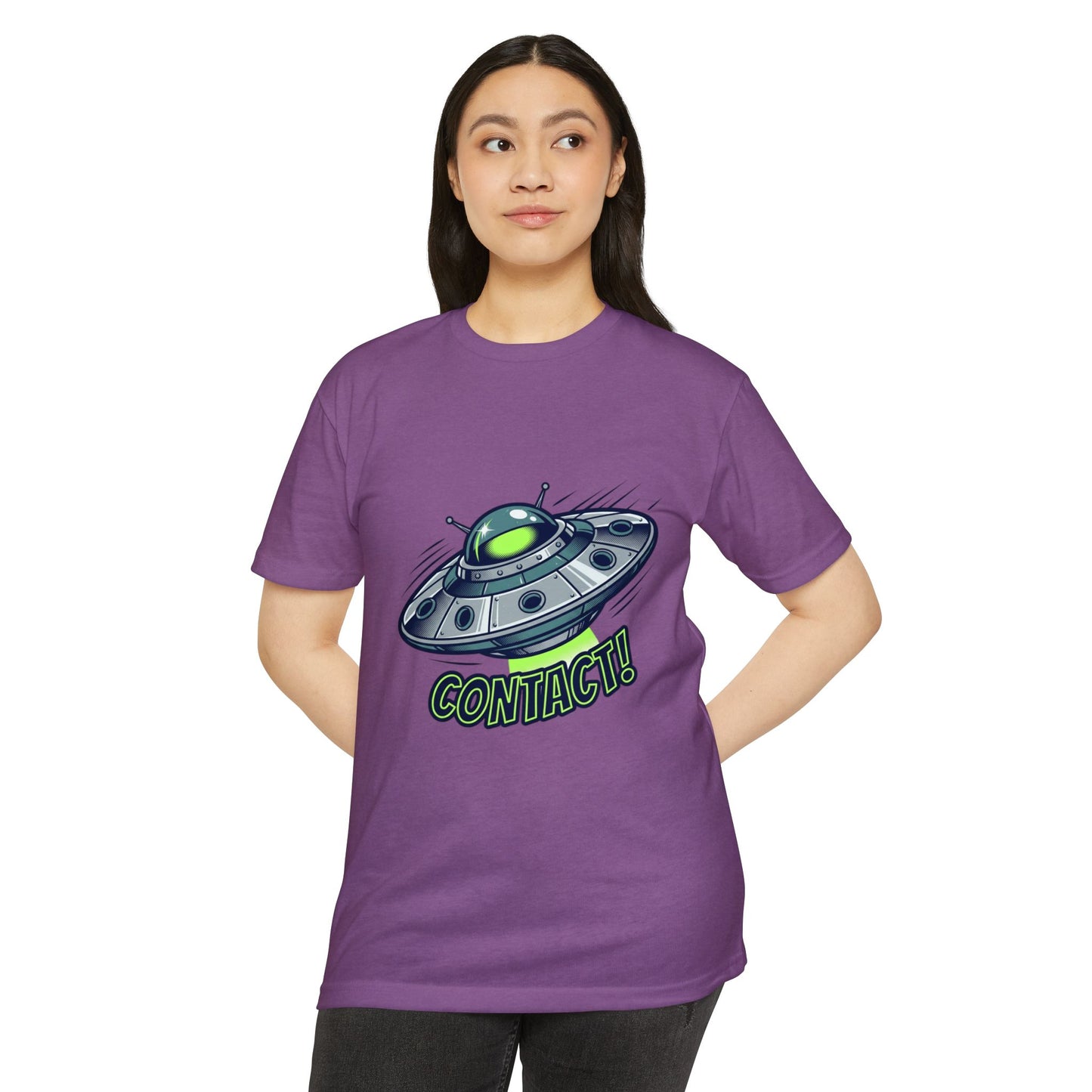 UFO Contact T-Shirt — Alien Spaceship Graphic Tee
