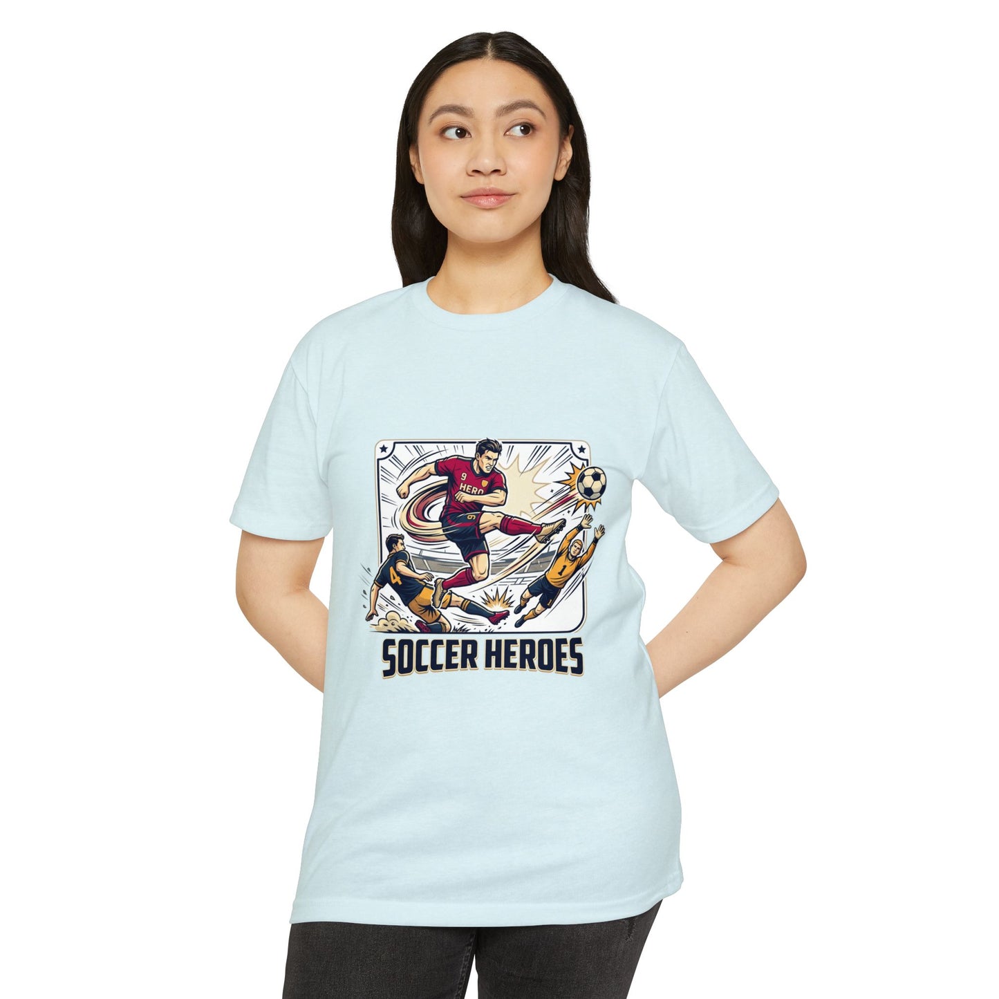 Soccer Heroes Graphic T-Shirt — Vintage Action Soccer Player Tee