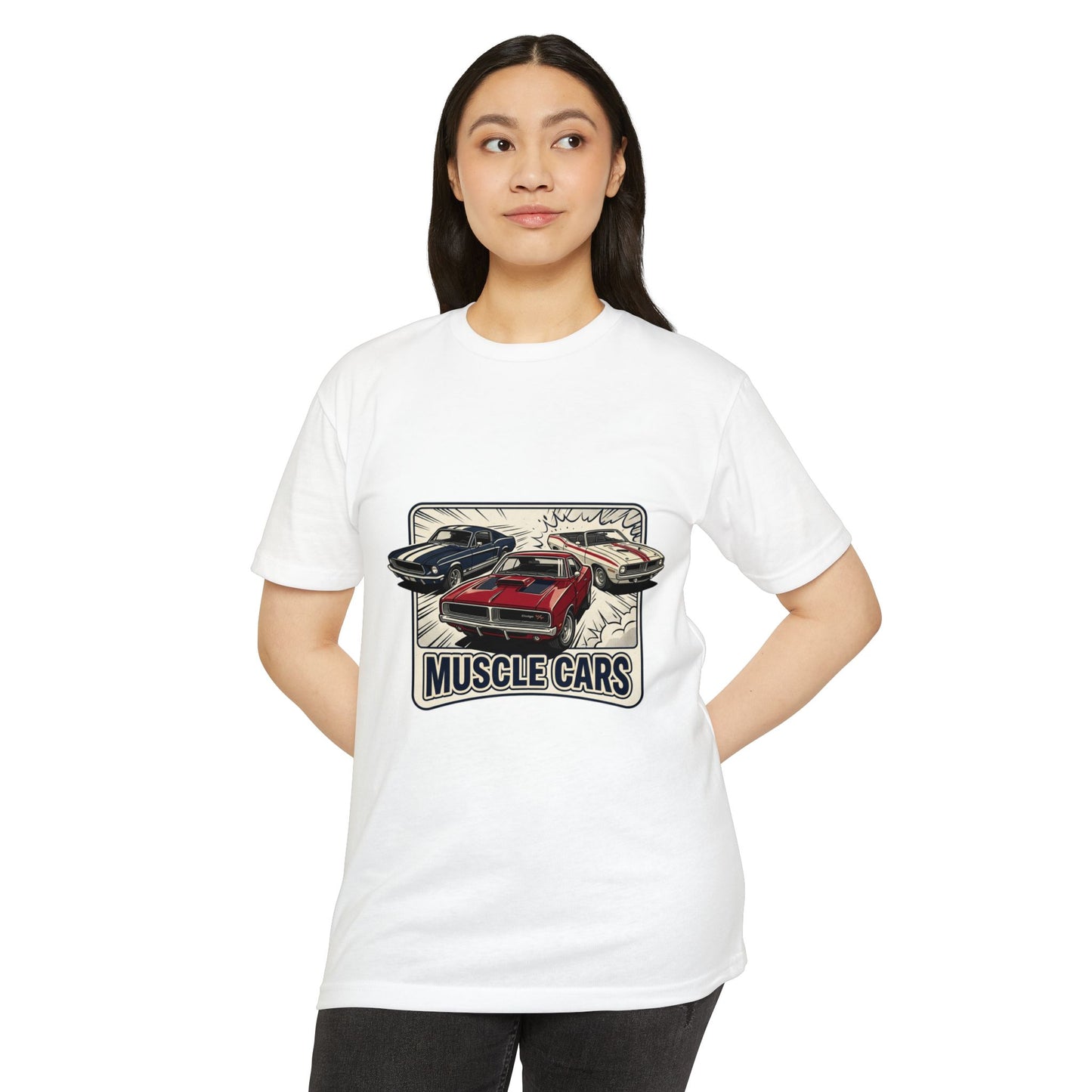Retro Muscle Cars Graphic T-Shirt — Vintage Hot Rod Design