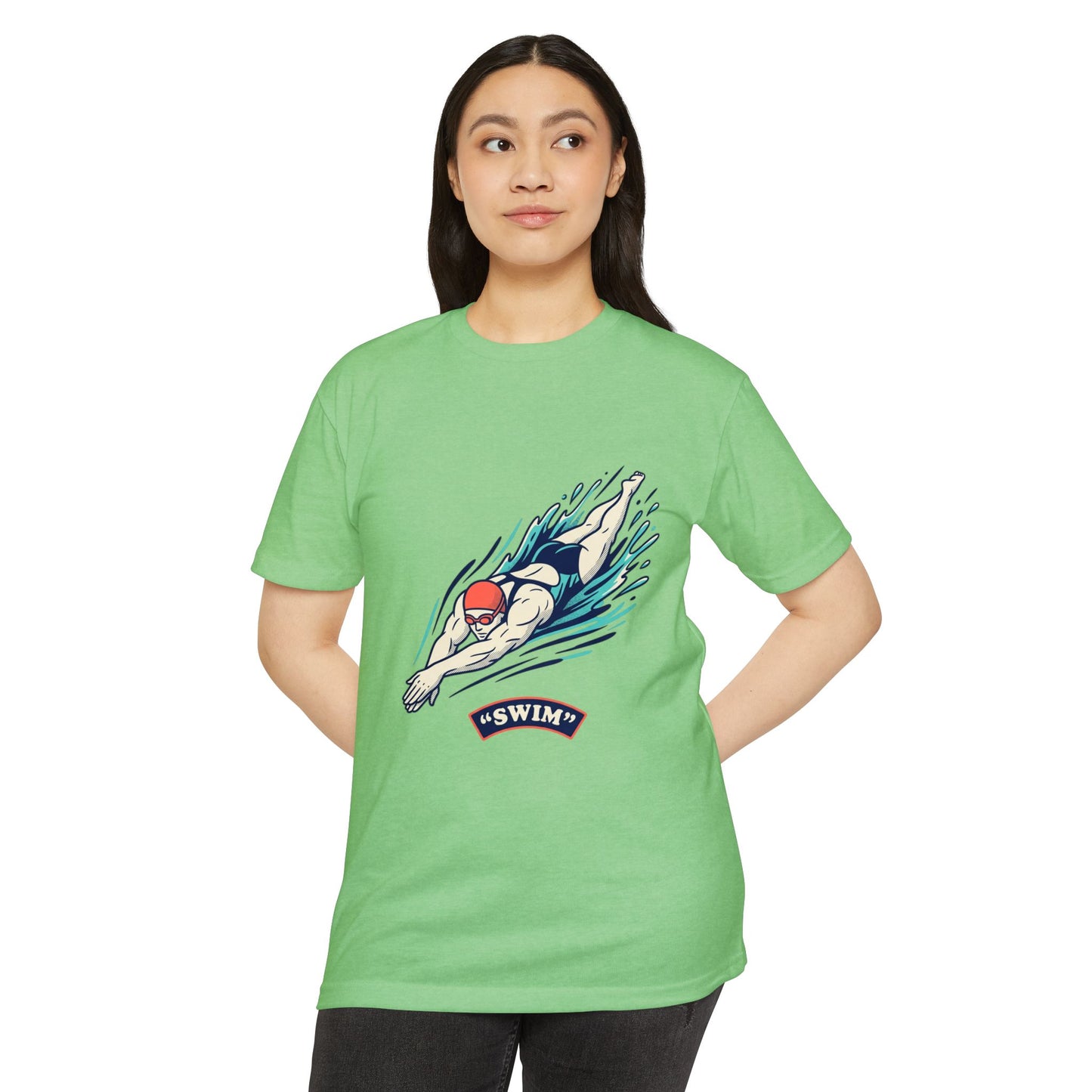 Swimmer Dive T-Shirt — "Swim" Graphic Athletic Tee