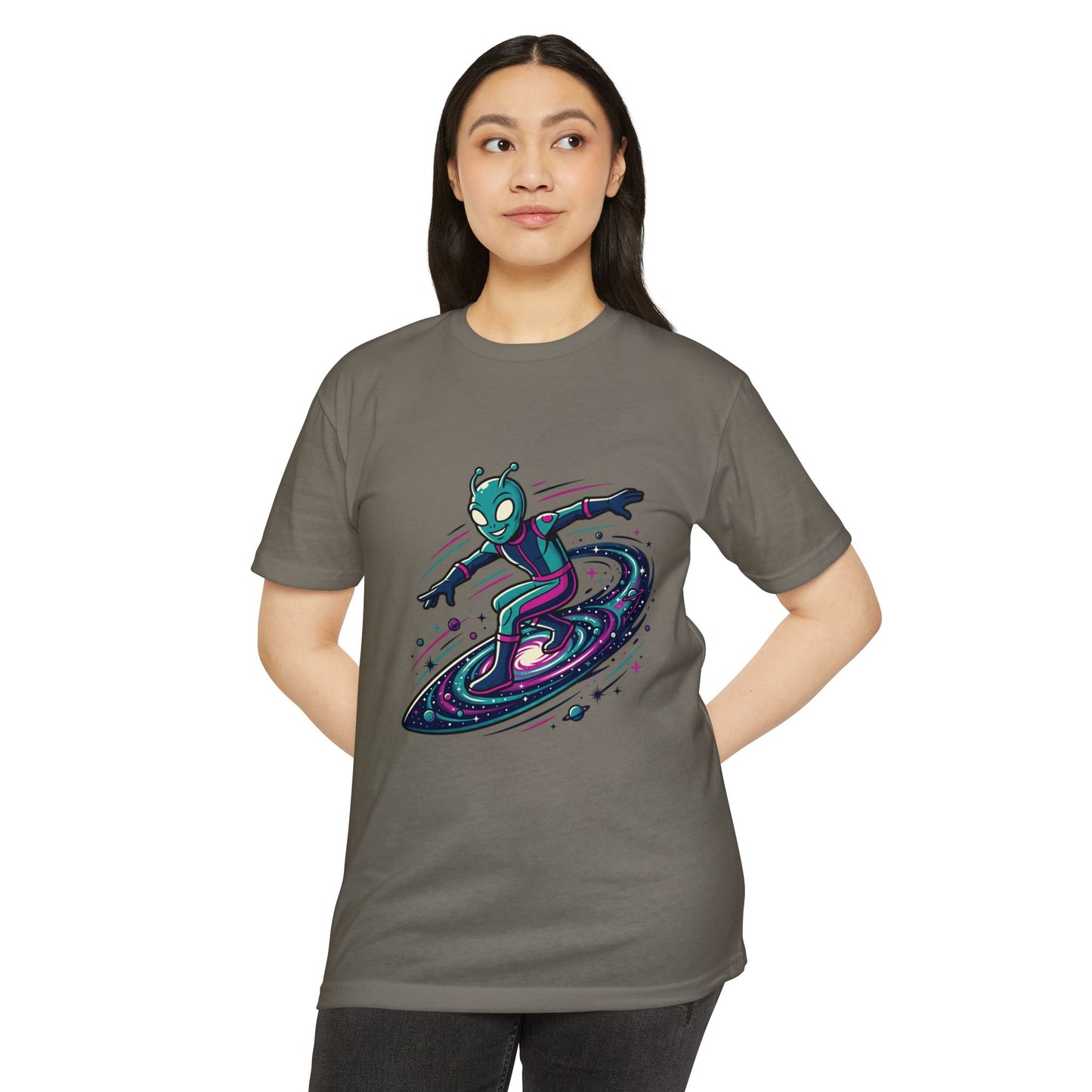 Alien Surfer Retro Space Skate T-Shirt
