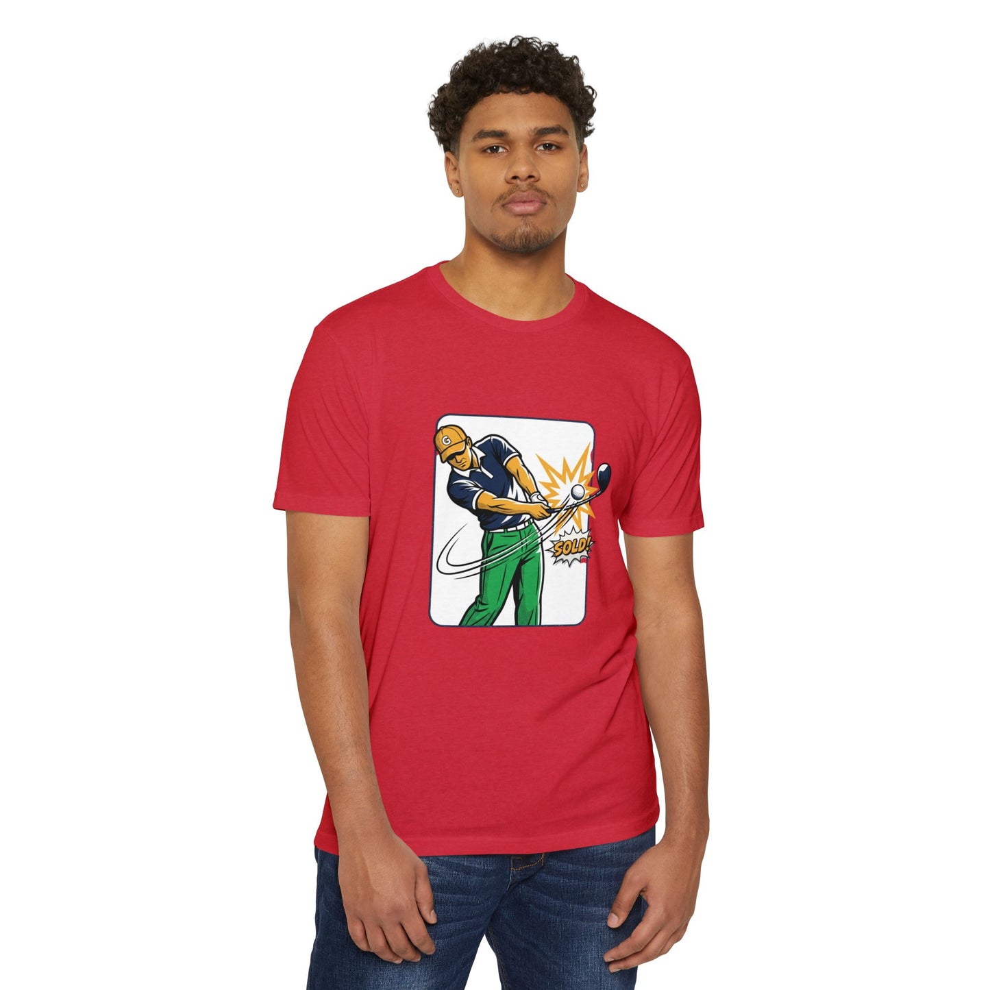 Solid Golfer Illustration Golf Swing T-Shirt