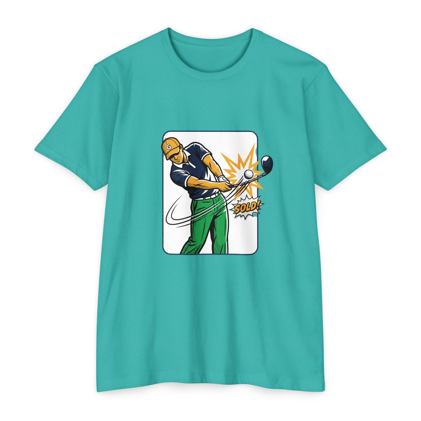 Solid Golfer Illustration Golf Swing T-Shirt