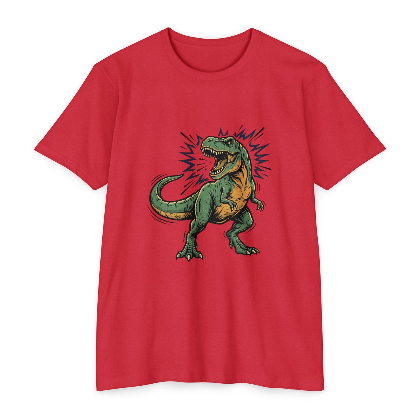 Camiseta — Camiseta retro con ilustración de T-Rex rugiendo
