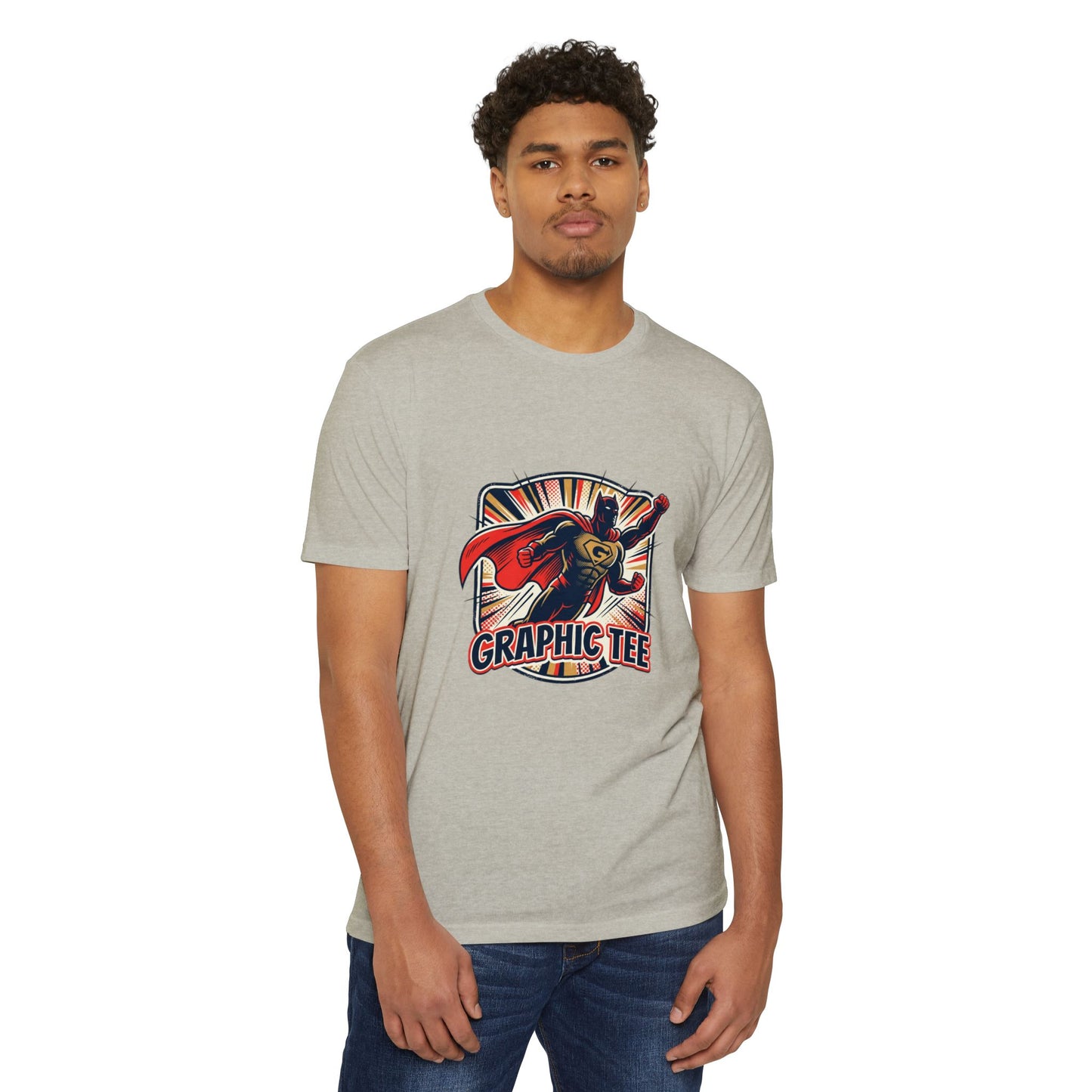 Retro Superhero Graphic Tee — Vintage Comic T-Shirt