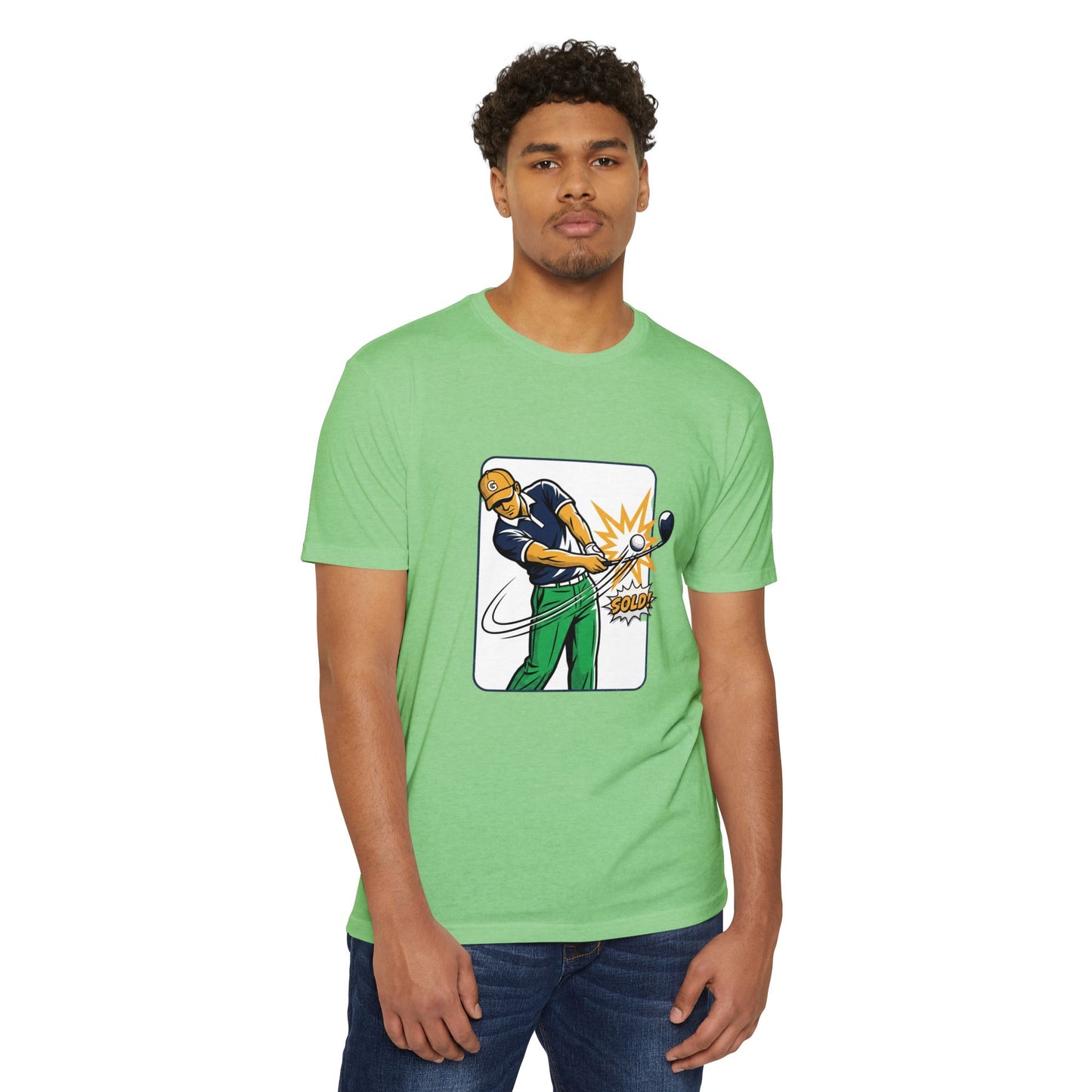 Solid Golfer Illustration Golf Swing T-Shirt