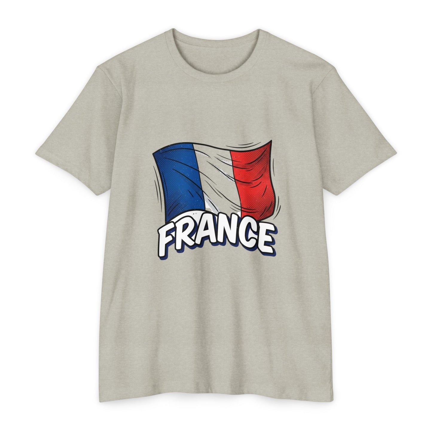France Flag Retro Waving Tricolor T-Shirt