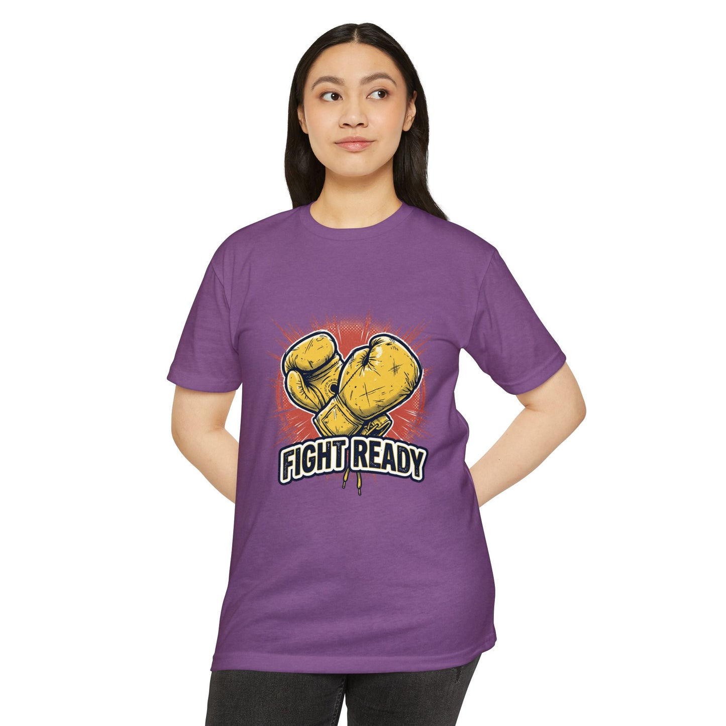 Fight Ready Boxing T-Shirt — Vintage Yellow Gloves Graphic Tee