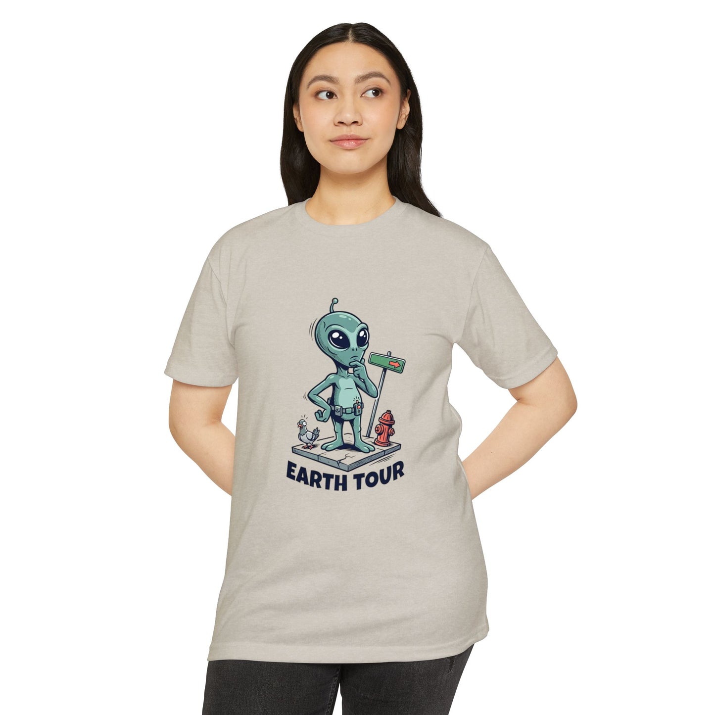 Alien 'Earth Tour' T-Shirt — Cute Space Visitor Graphic Tee