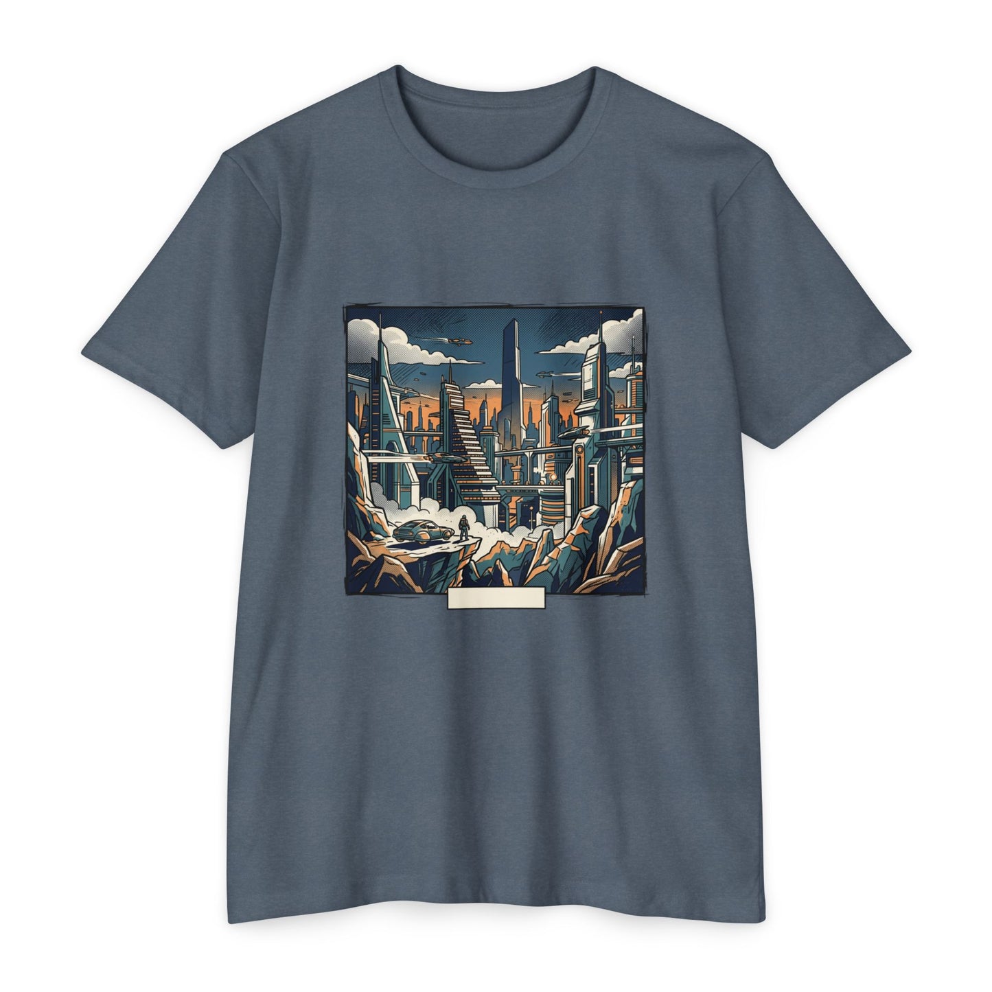 Futuristic Cityscape Retro Sci‑Fi T-Shirt — Retro Sci‑Fi Landscape Tee