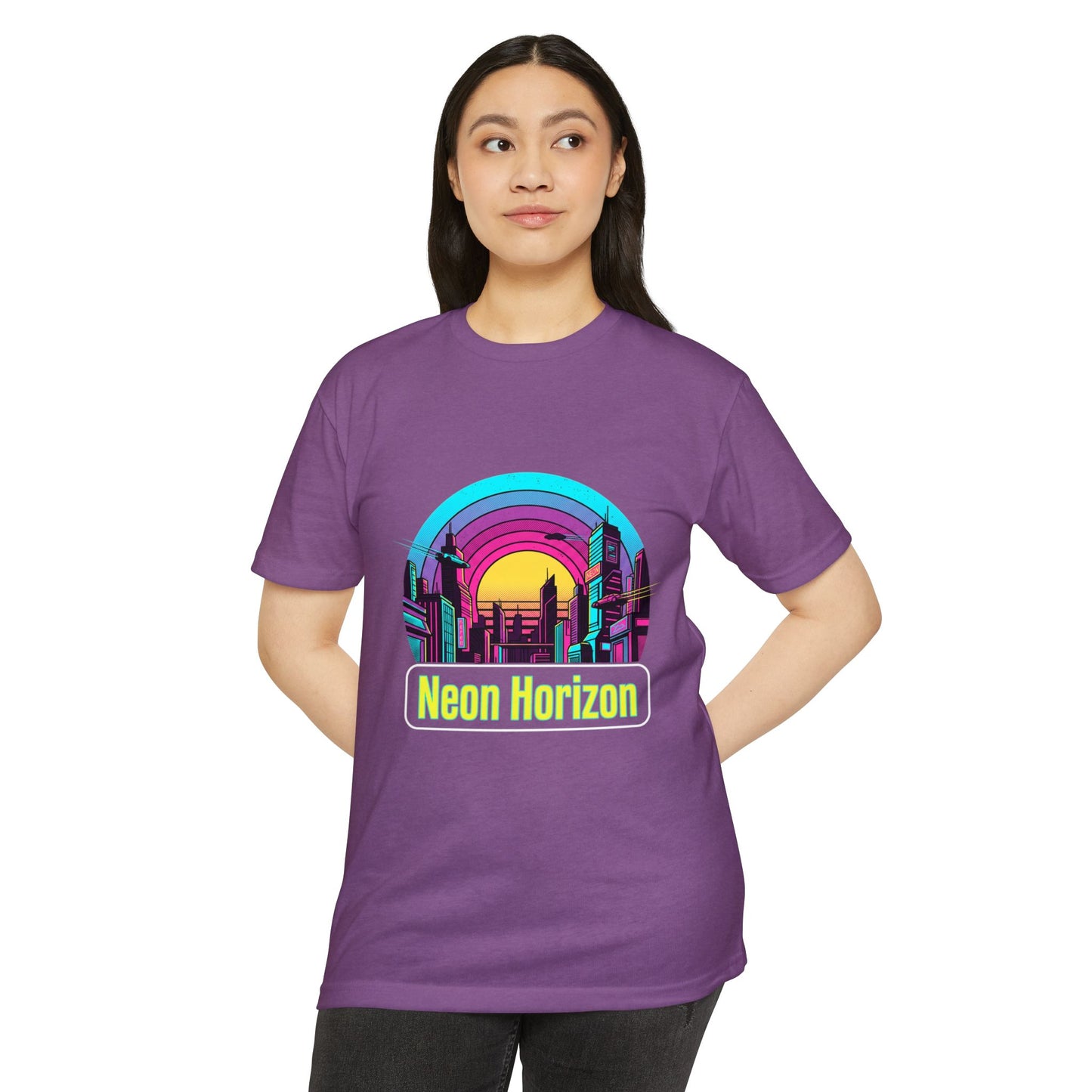 Neon Horizon Retro City T-Shirt