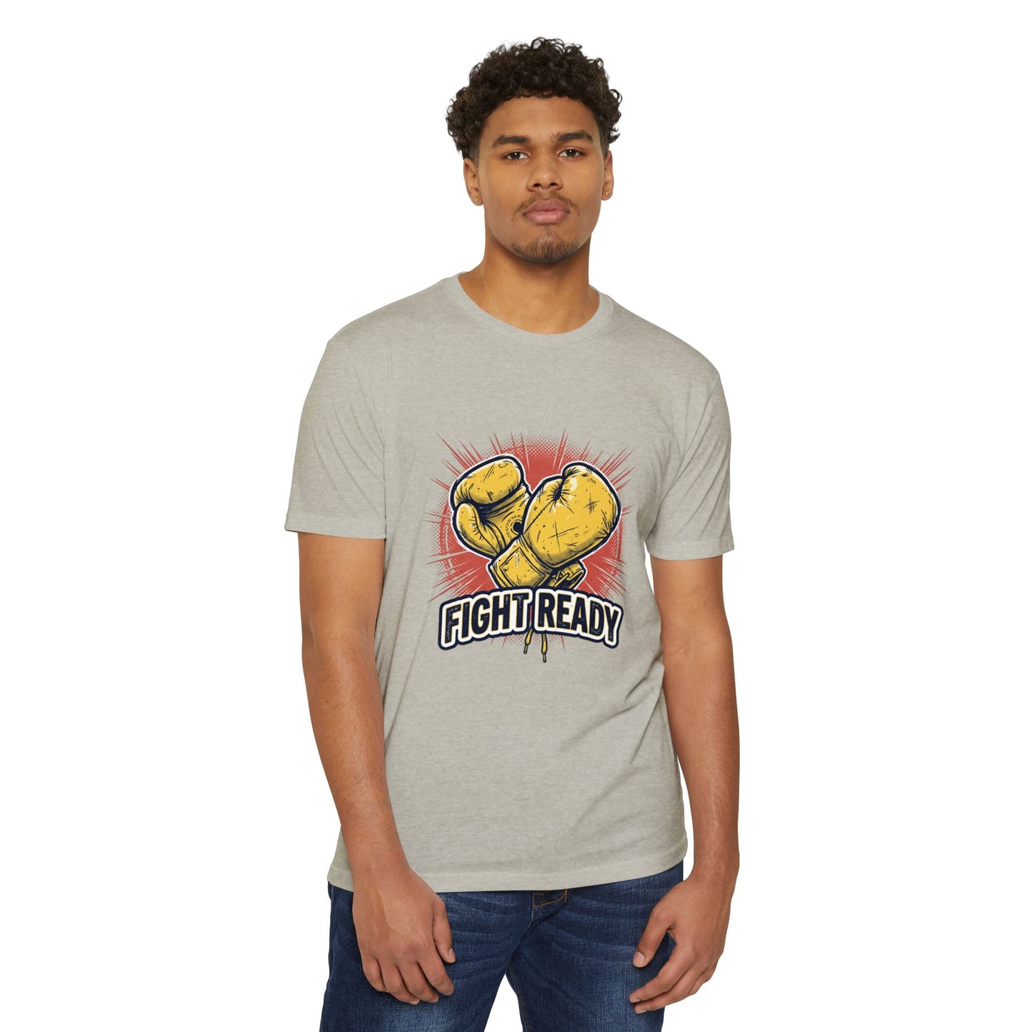 Fight Ready Boxing T-Shirt — Vintage Yellow Gloves Graphic Tee