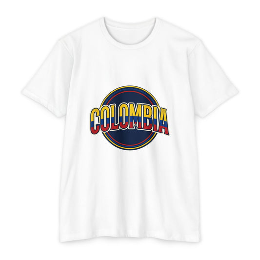 Colombia Retro Circle Vintage Flag Travel T-Shirt