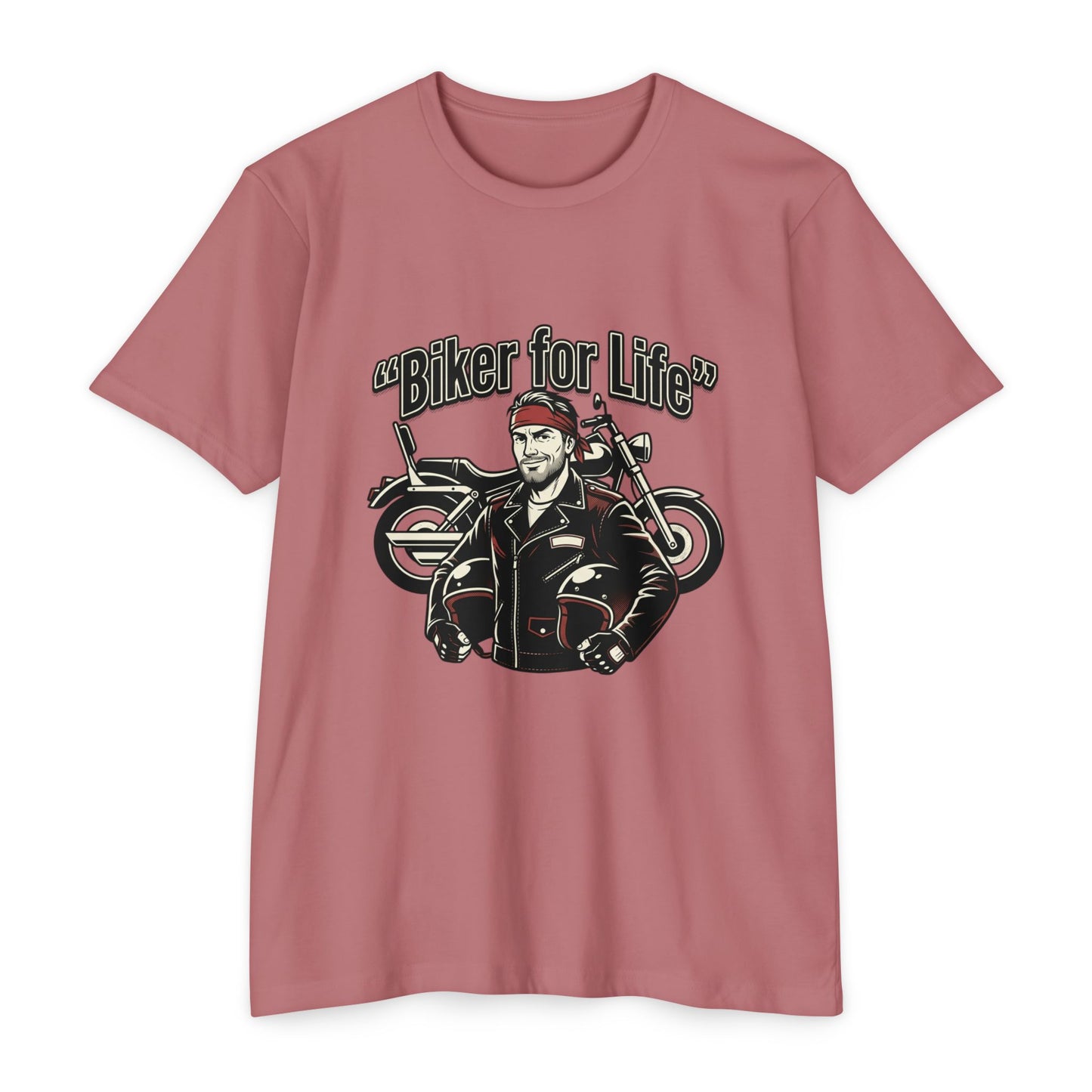 Biker For Life Vintage Motorcycle T-Shirt