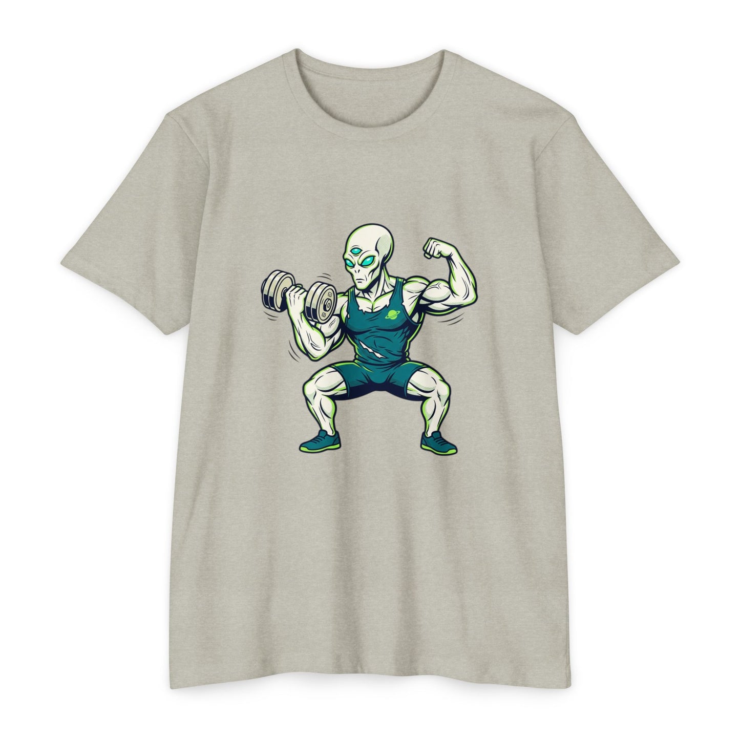 Alien Weightlifter Gym T-Shirt — Fitness Workout Tee