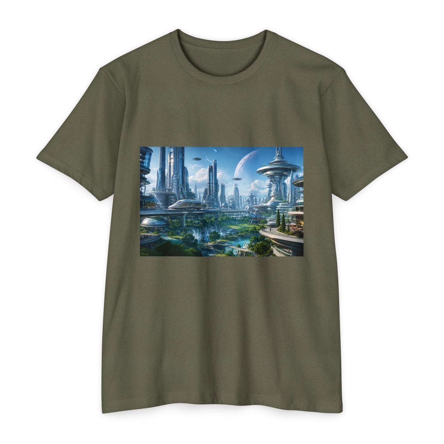 Futuristic Cityscape Sci‑Fi Skyline T-Shirt