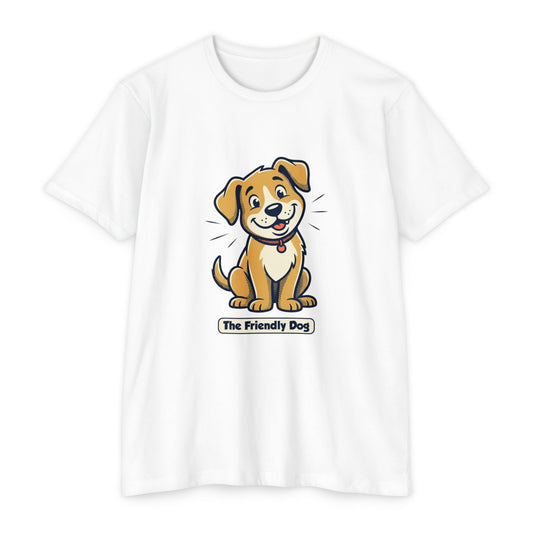 Friendly Dog T-Shirt – Cute Cartoon Puppy "The Friendly Dog" Tee
