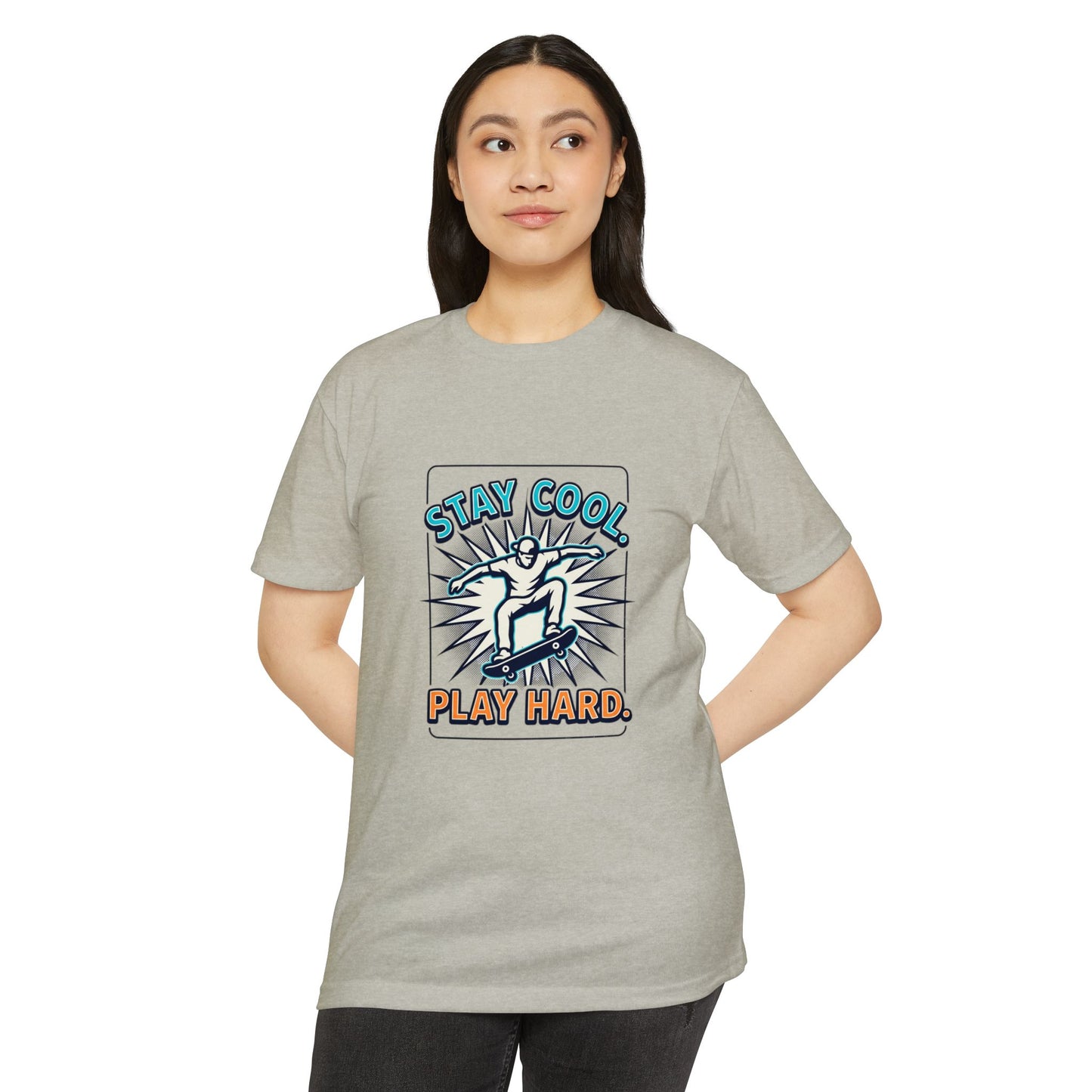 Stay Cool Play Hard Skateboard T-Shirt