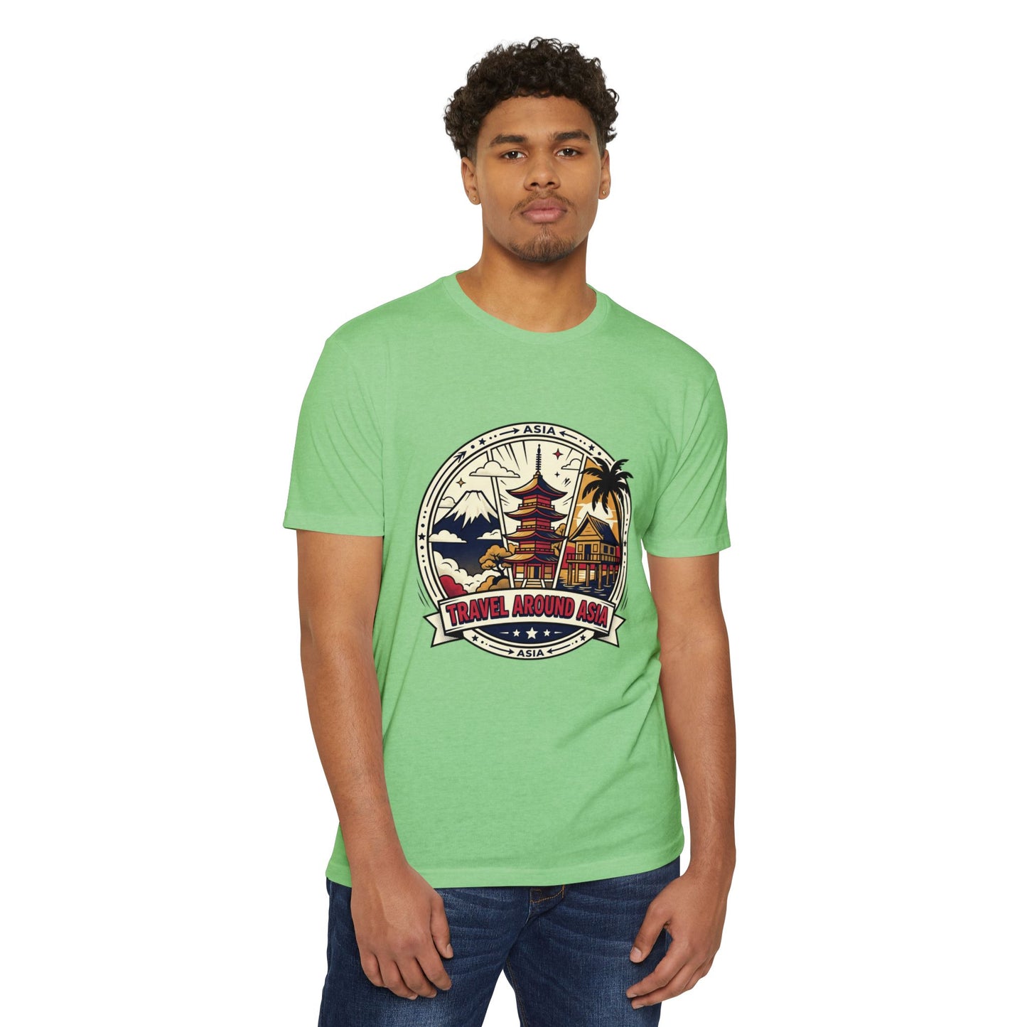Travel Around Asia Vintage Globe Adventure T-Shirt