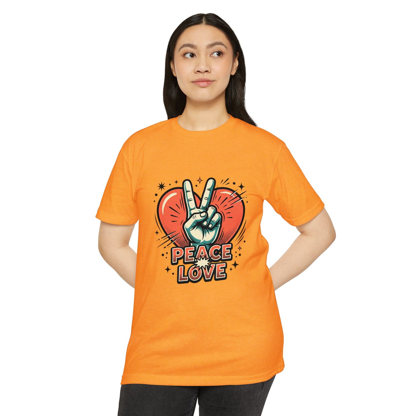 Peace Love Graphic T-Shirt — Retro Vibe Peace Sign Tee