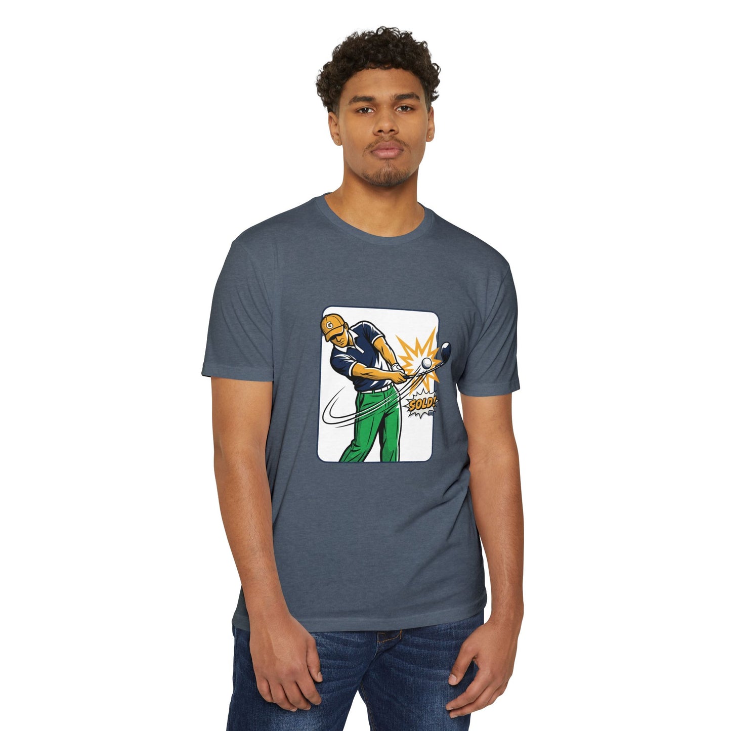 Solid Golfer Illustration Golf Swing T-Shirt