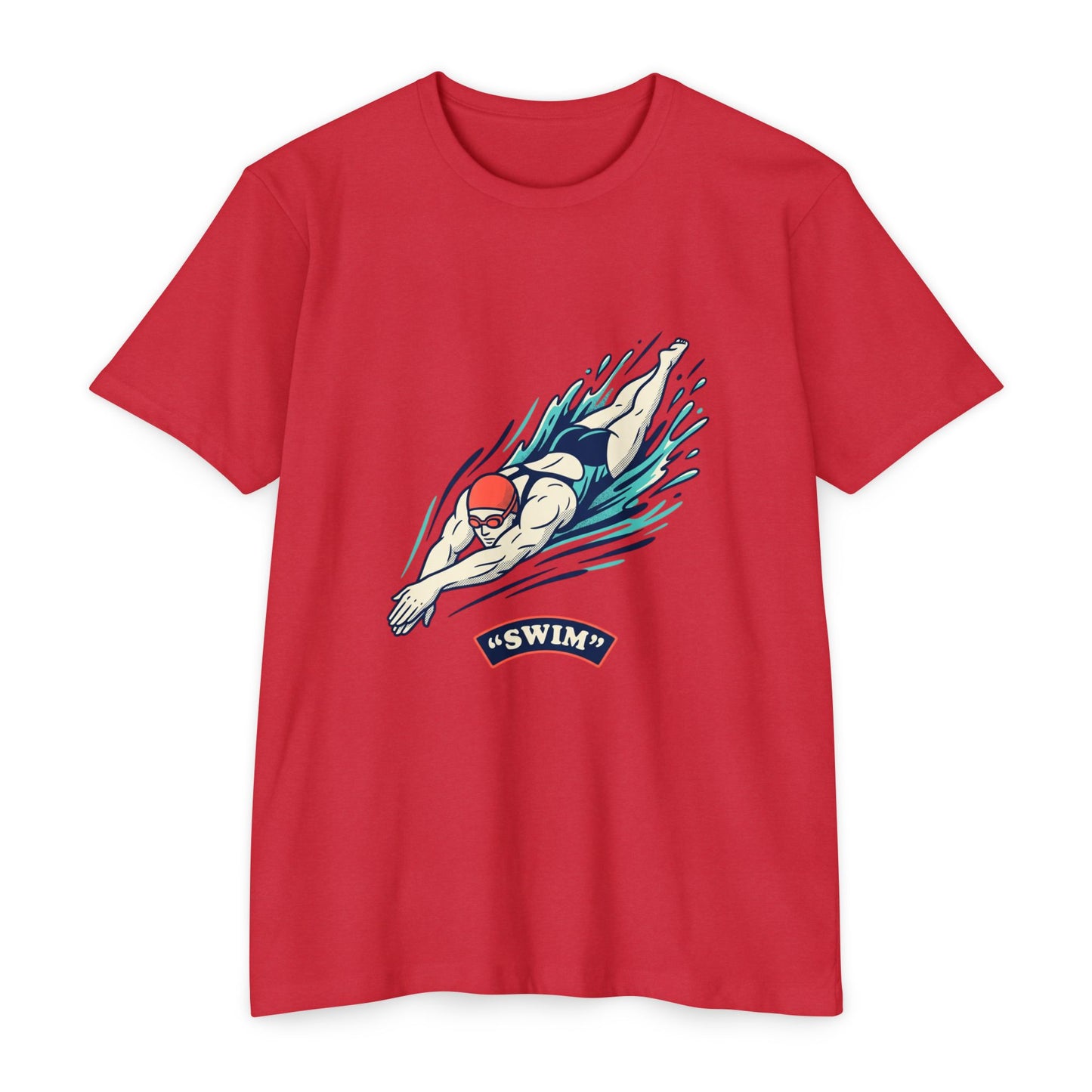 Swimmer Dive T-Shirt — "Swim" Graphic Athletic Tee