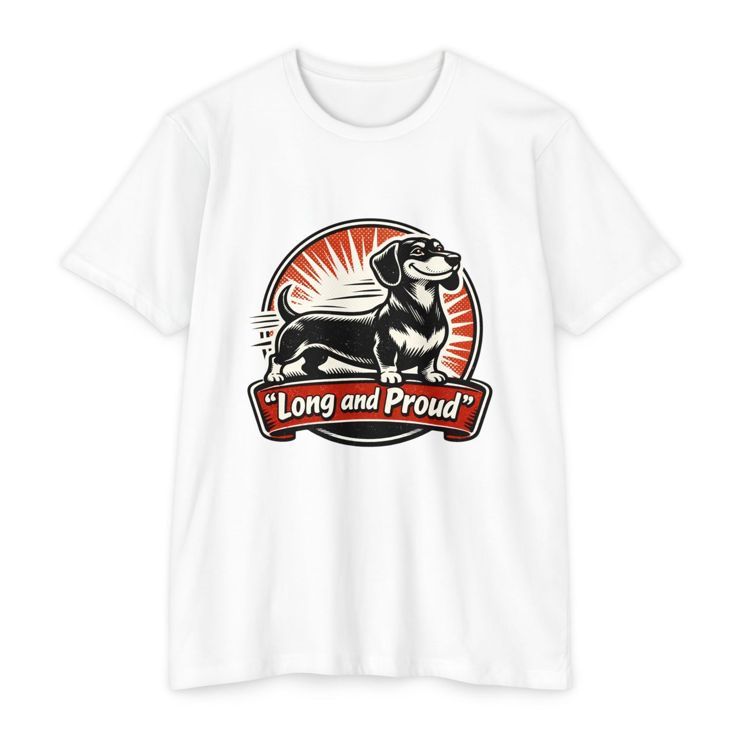 Long and Proud Dachshund T-Shirt — Cute Retro Wiener Dog Tee