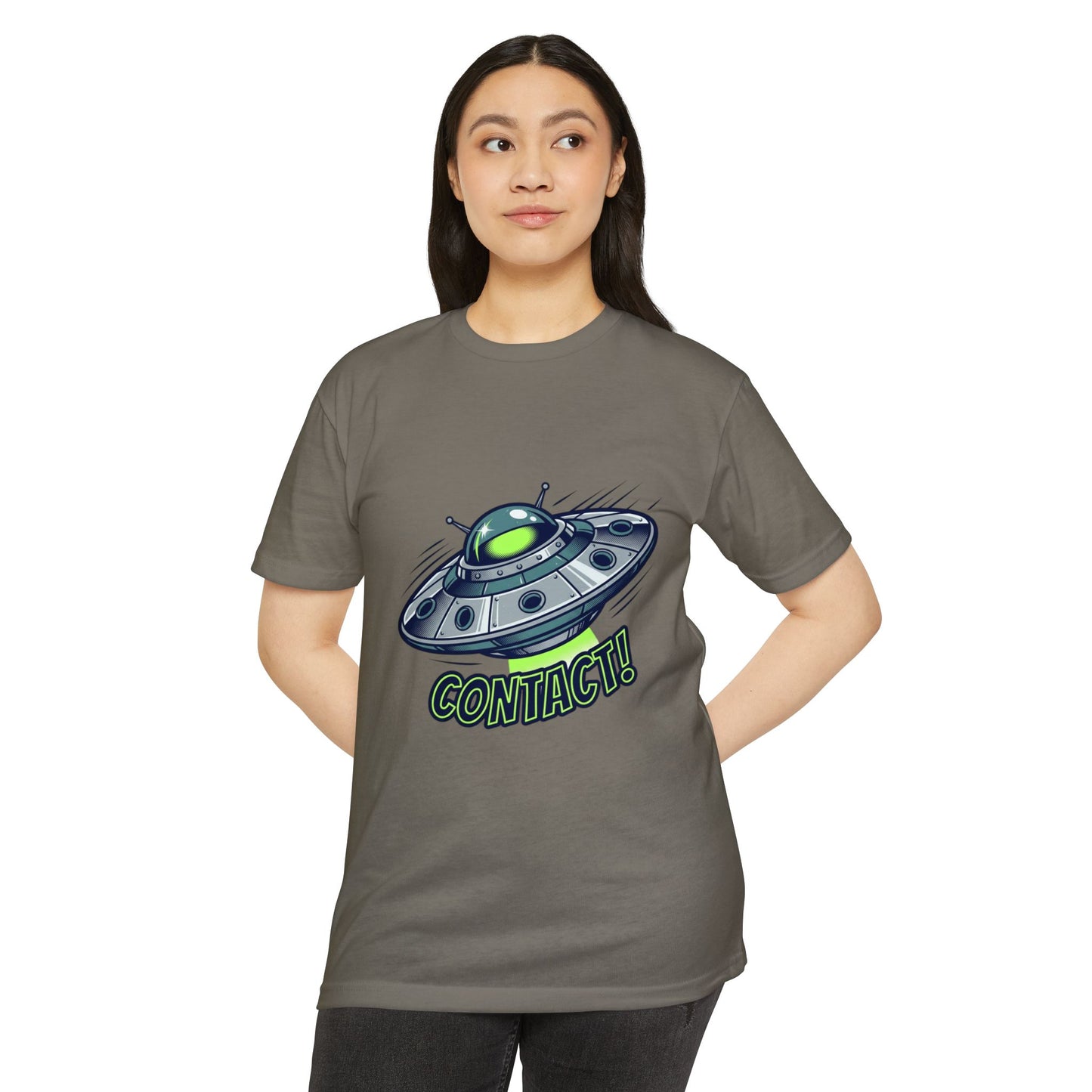 UFO Contact T-Shirt — Alien Spaceship Graphic Tee