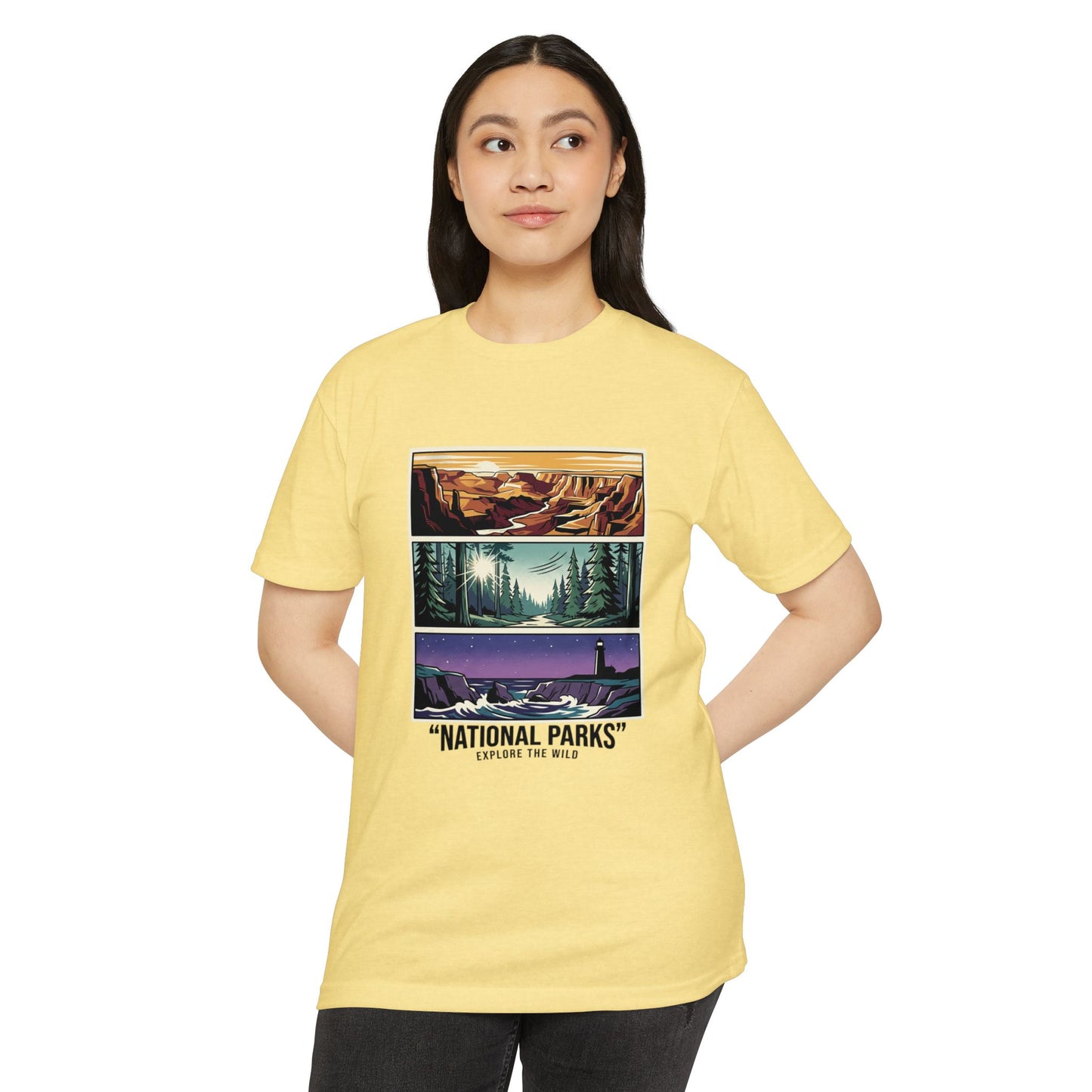National Parks Scenic Panels T-Shirt — Explore the Wild Graphic Tee