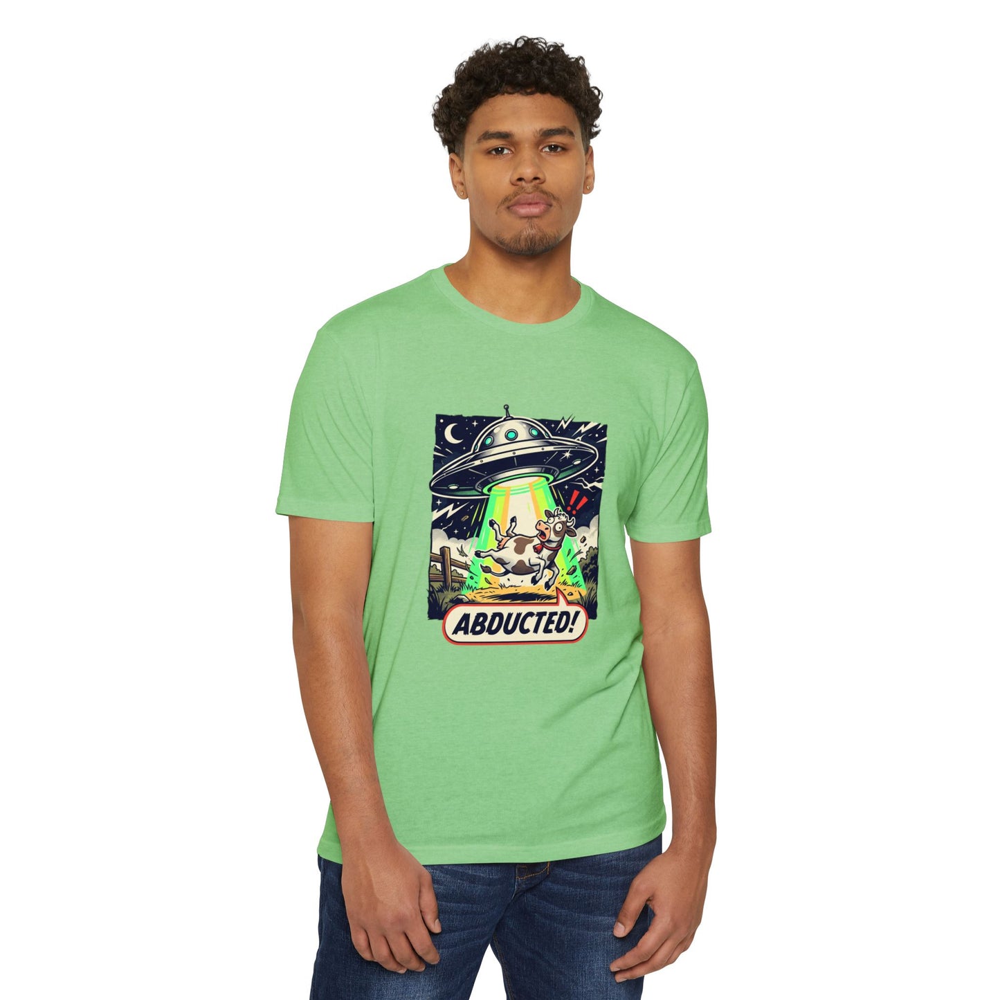 Abducted! Alien UFO Retro Sci‑Fi Graphic T-Shirt