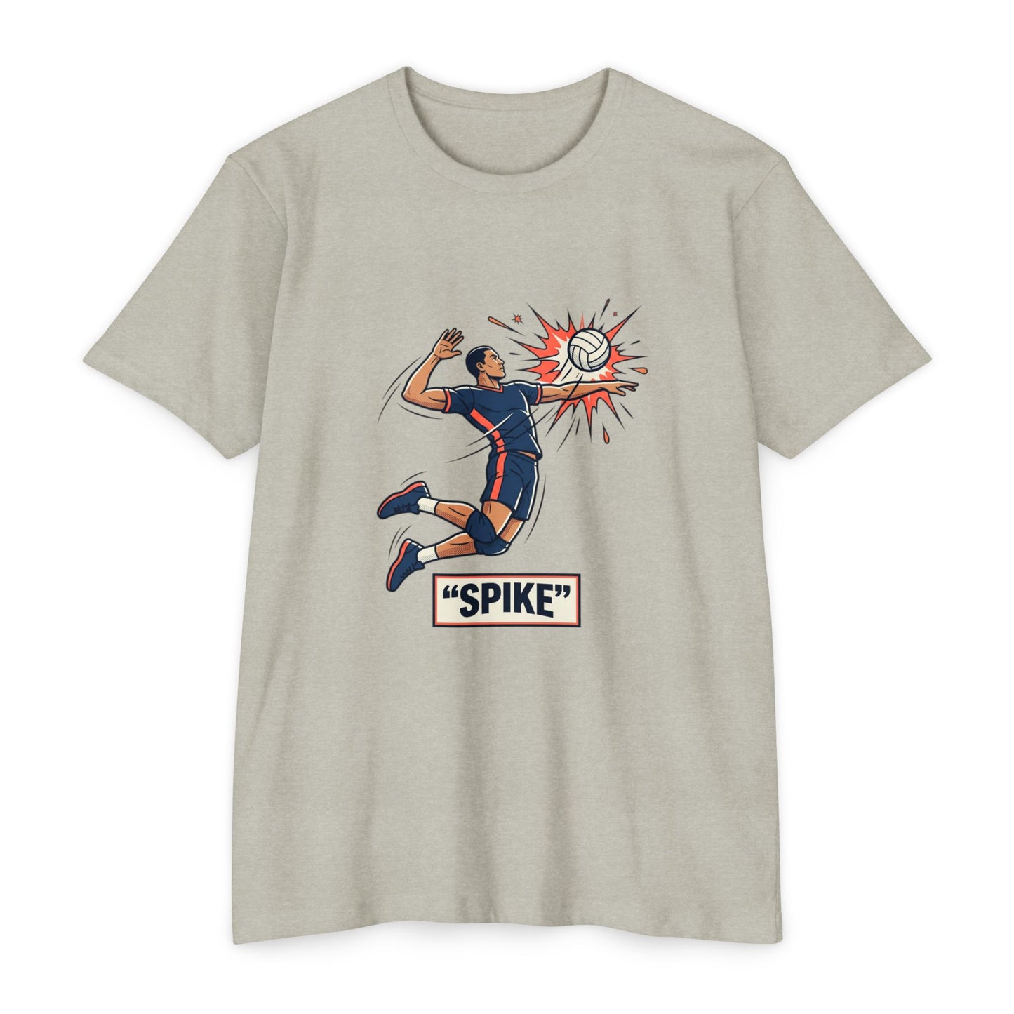 Volleyball Spike Graphic T-Shirt — Retro Player Illustration Tee