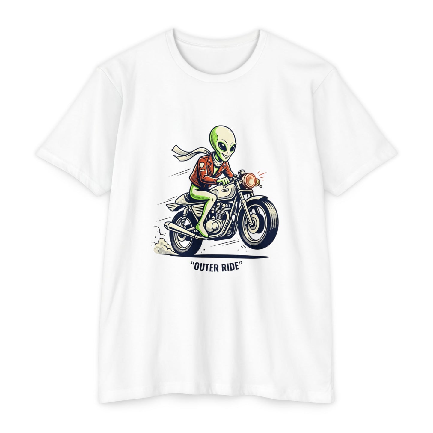 Alien Motorcyclist "Outer Ride" T-Shirt