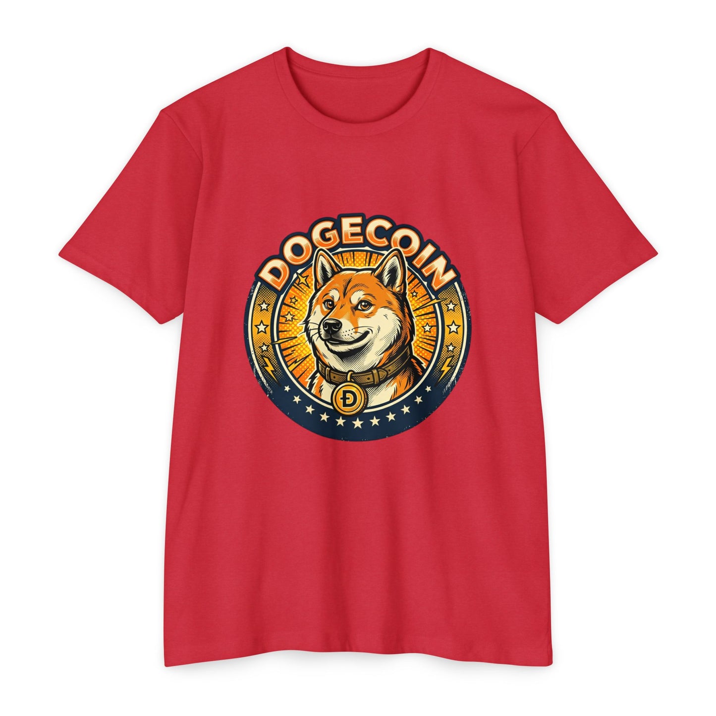 Dogecoin Coin Logo T‑Shirt — Retro Shiba Inu Crypto Tee