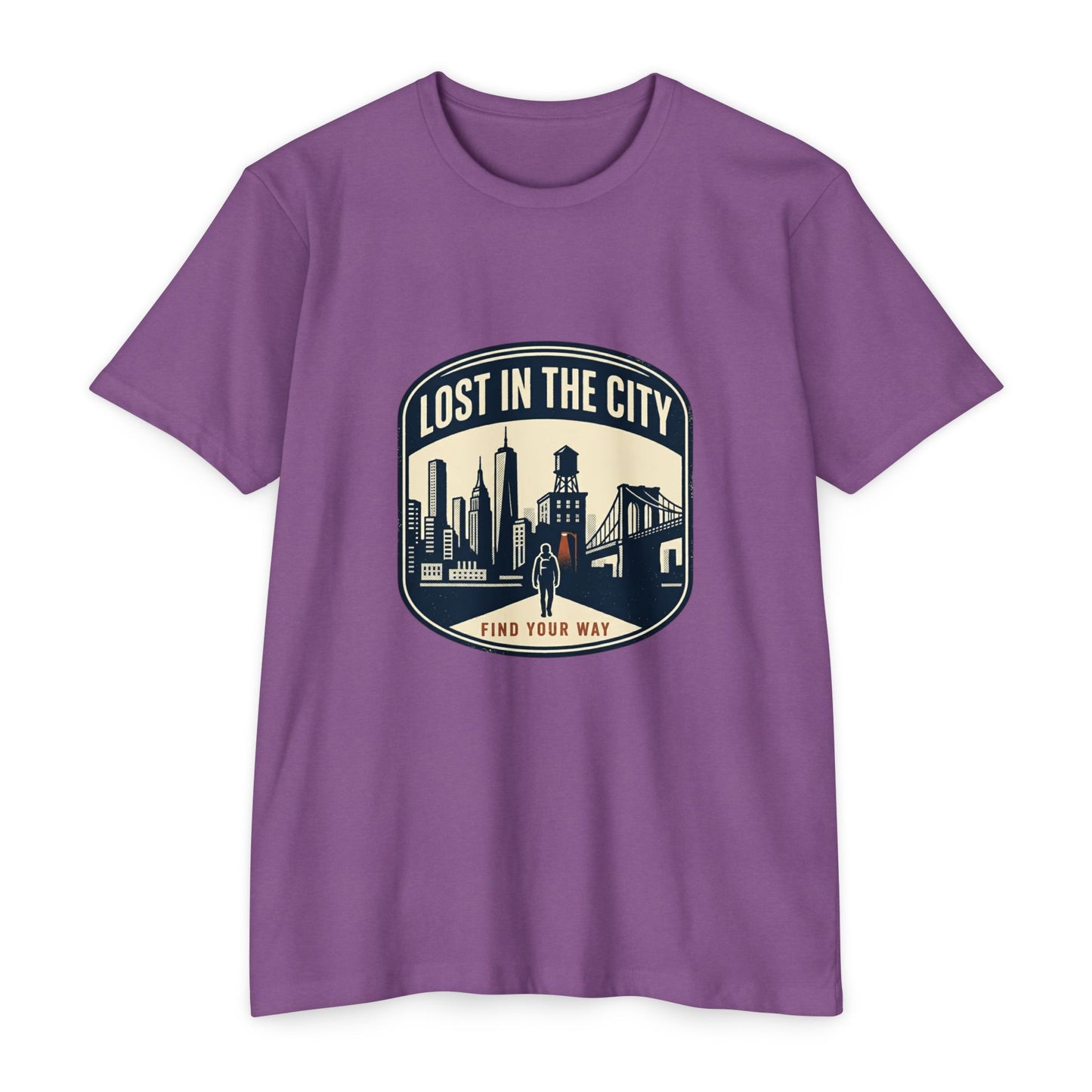Find Your Way Vintage Urban Skyline T-Shirt